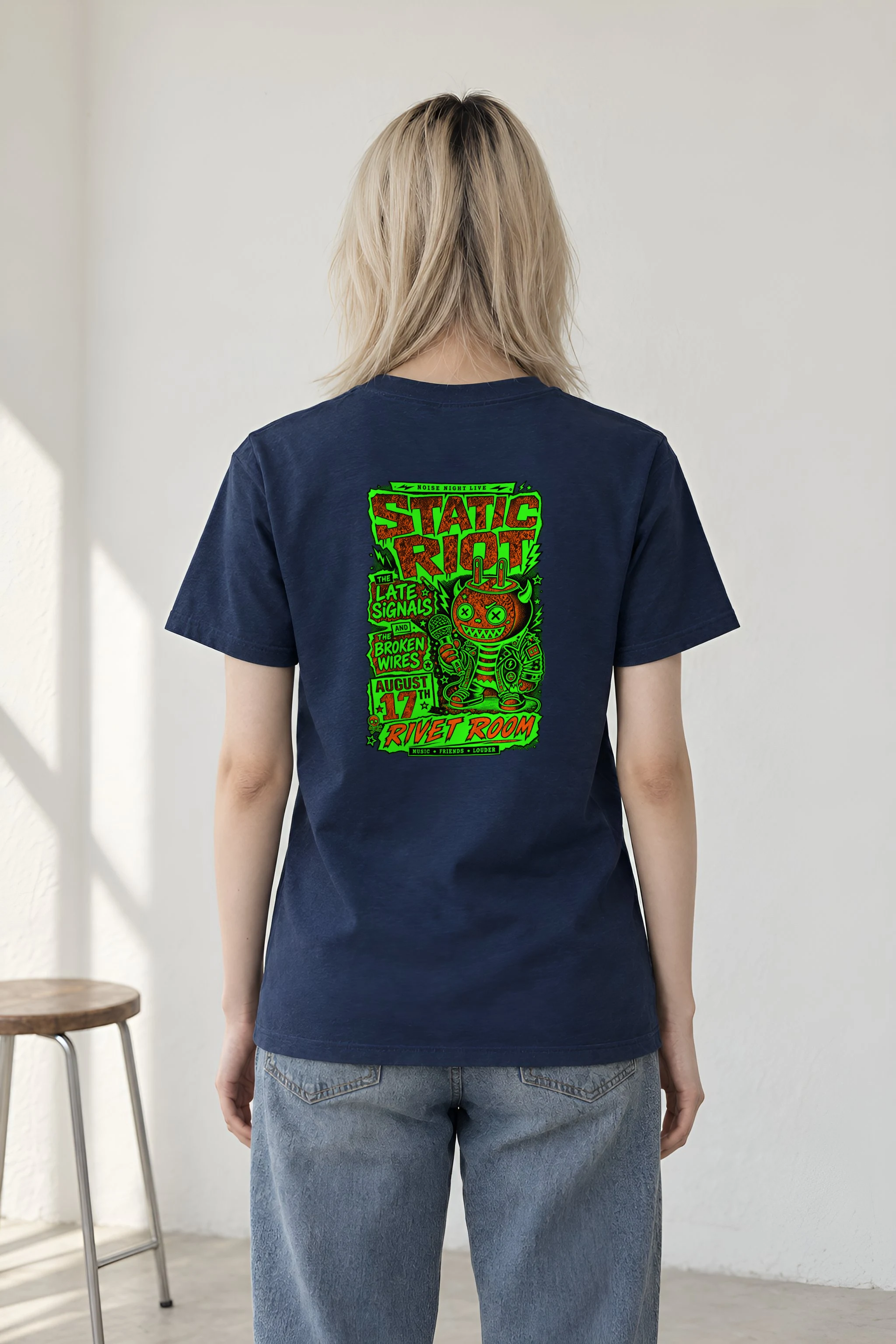 "Noise Night Live" Heavyweight Unisex Crewneck T-shirt