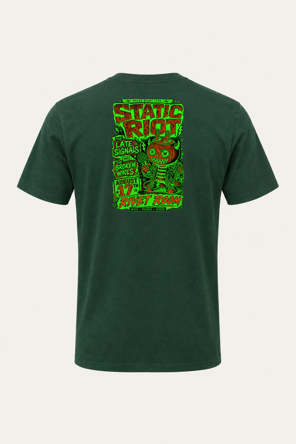 "Noise Night Live" Heavyweight Unisex Crewneck T-shirt | Gildan 5000