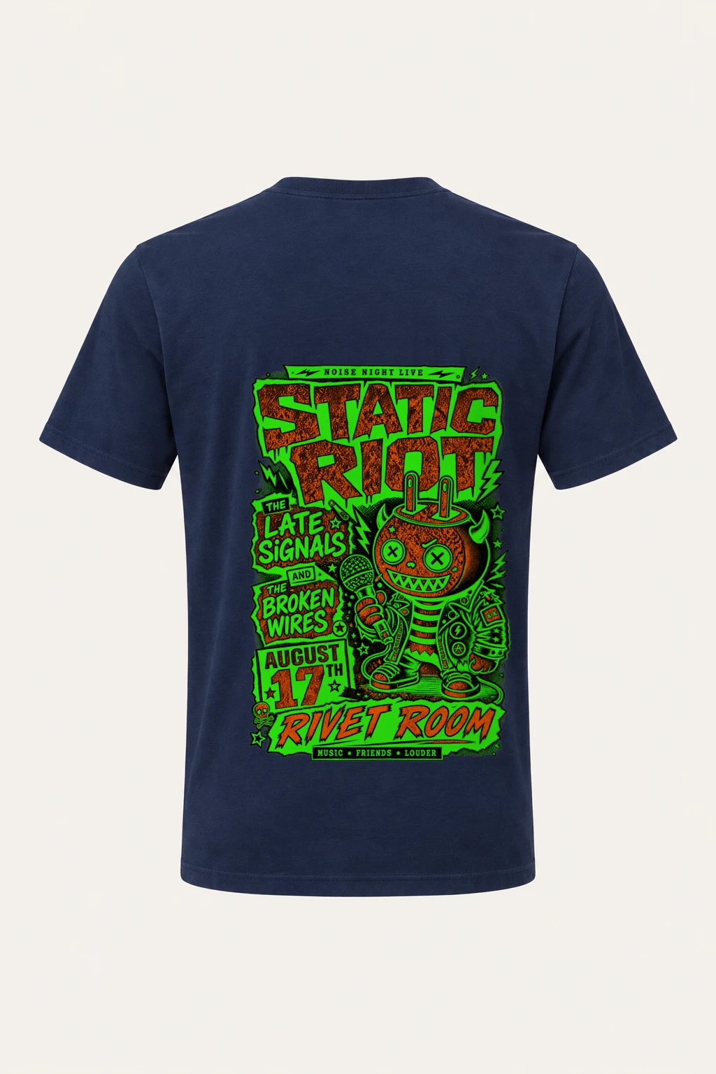 "Noise Night Live" Heavyweight Unisex Crewneck T-shirt | Gildan 5000