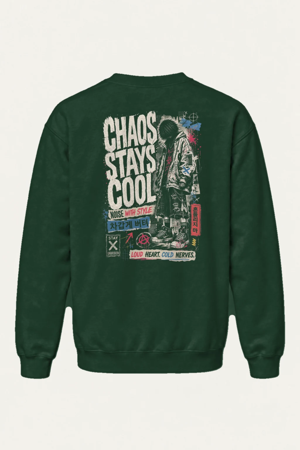 "Noise With Style" Heavy Blend Unisex Crewneck Sweatshirt | Gildan 18000