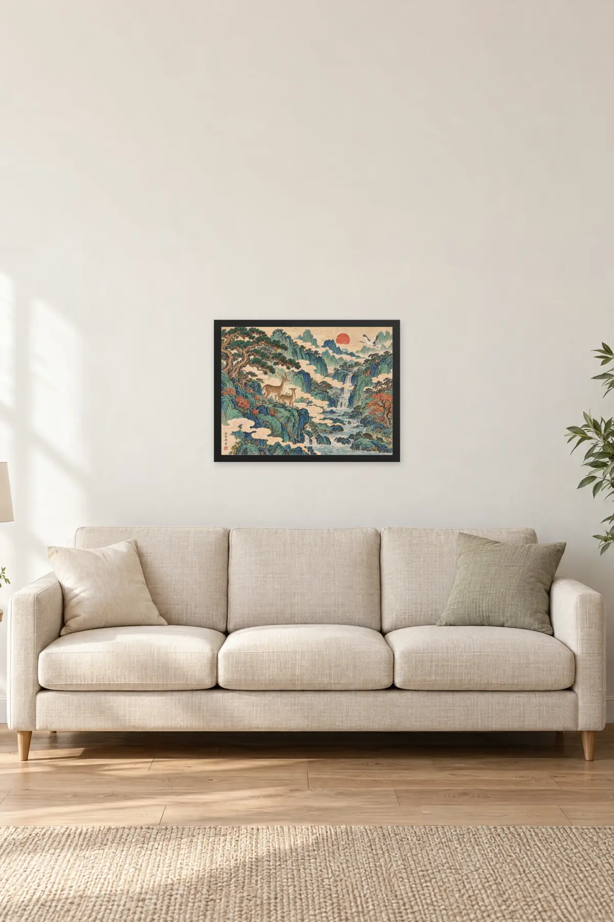 "Nokdu Valley" Premium Wooden Framed Poster · Landscape — Black frame, 24 × 18 in