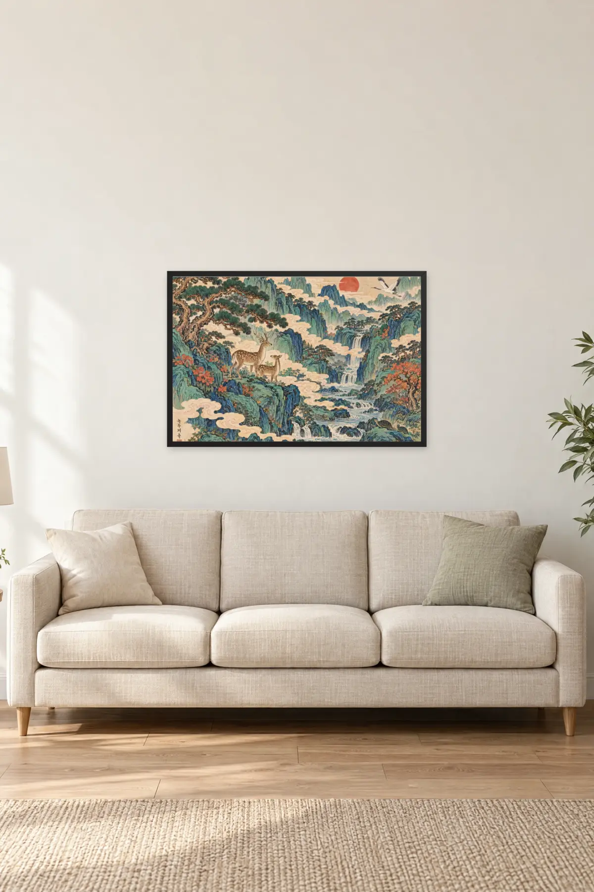 "Nokdu Valley" Premium Wooden Framed Poster · Landscape — Black frame, 36 × 24 in