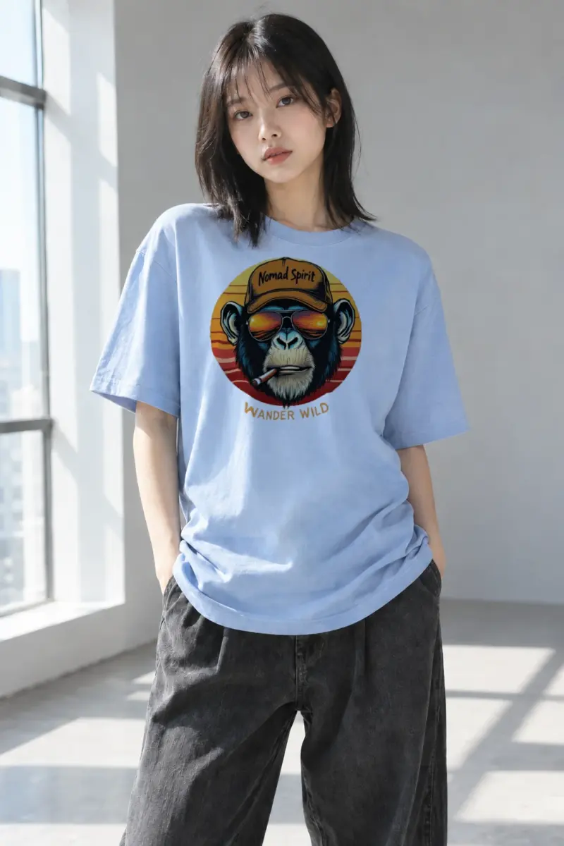 “Nomad Spirit” Heavyweight Unisex Crewneck T-shirt | Gildan 5000