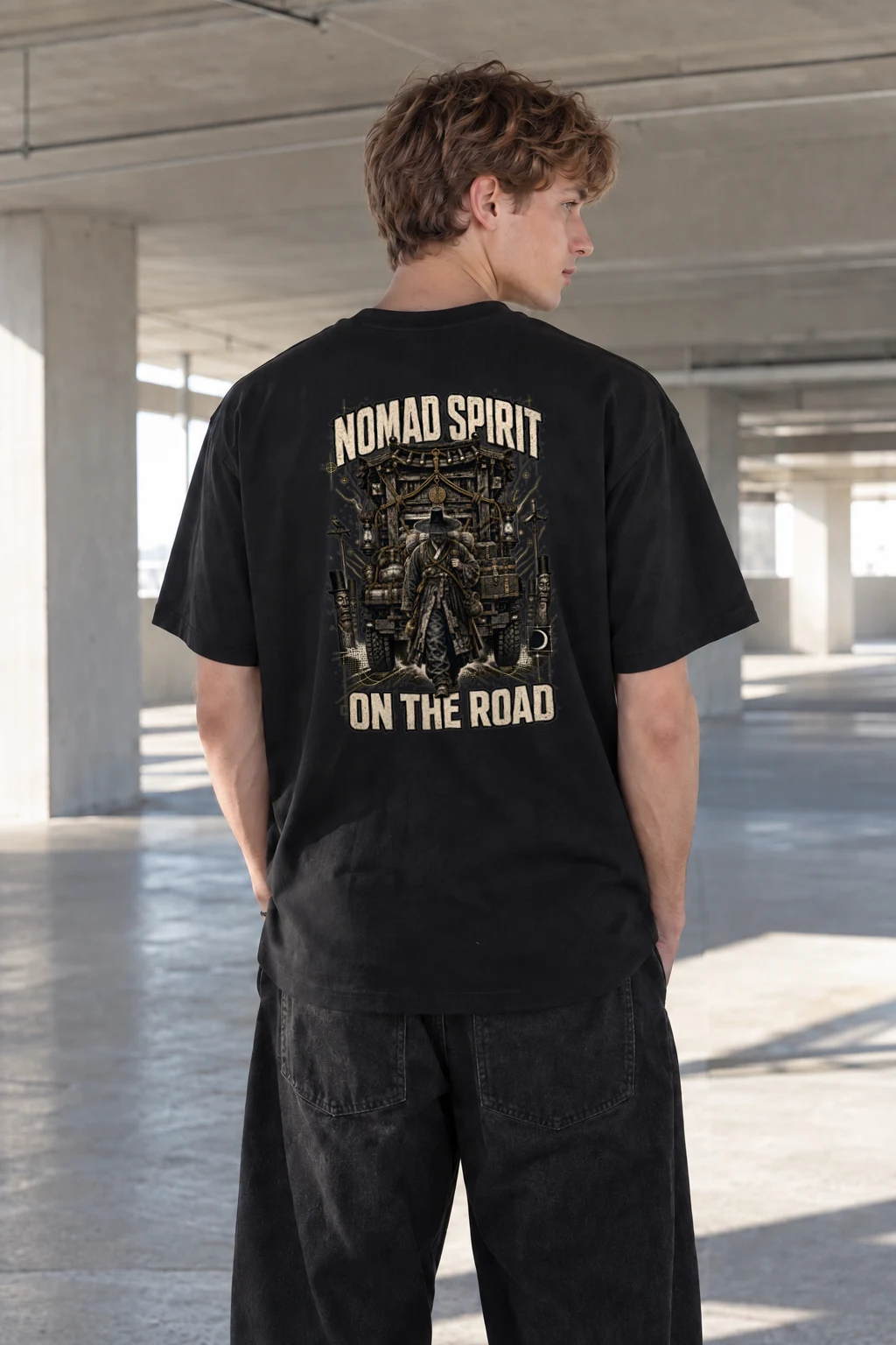"Nomad Spirit" Heavyweight Unisex Crewneck T-shirt | Gildan 5000