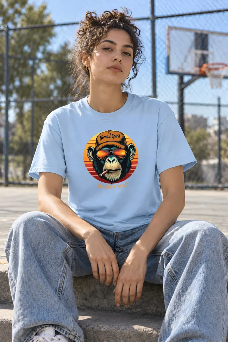 "Nomad Spirit" Heavyweight Unisex Crewneck T-shirt