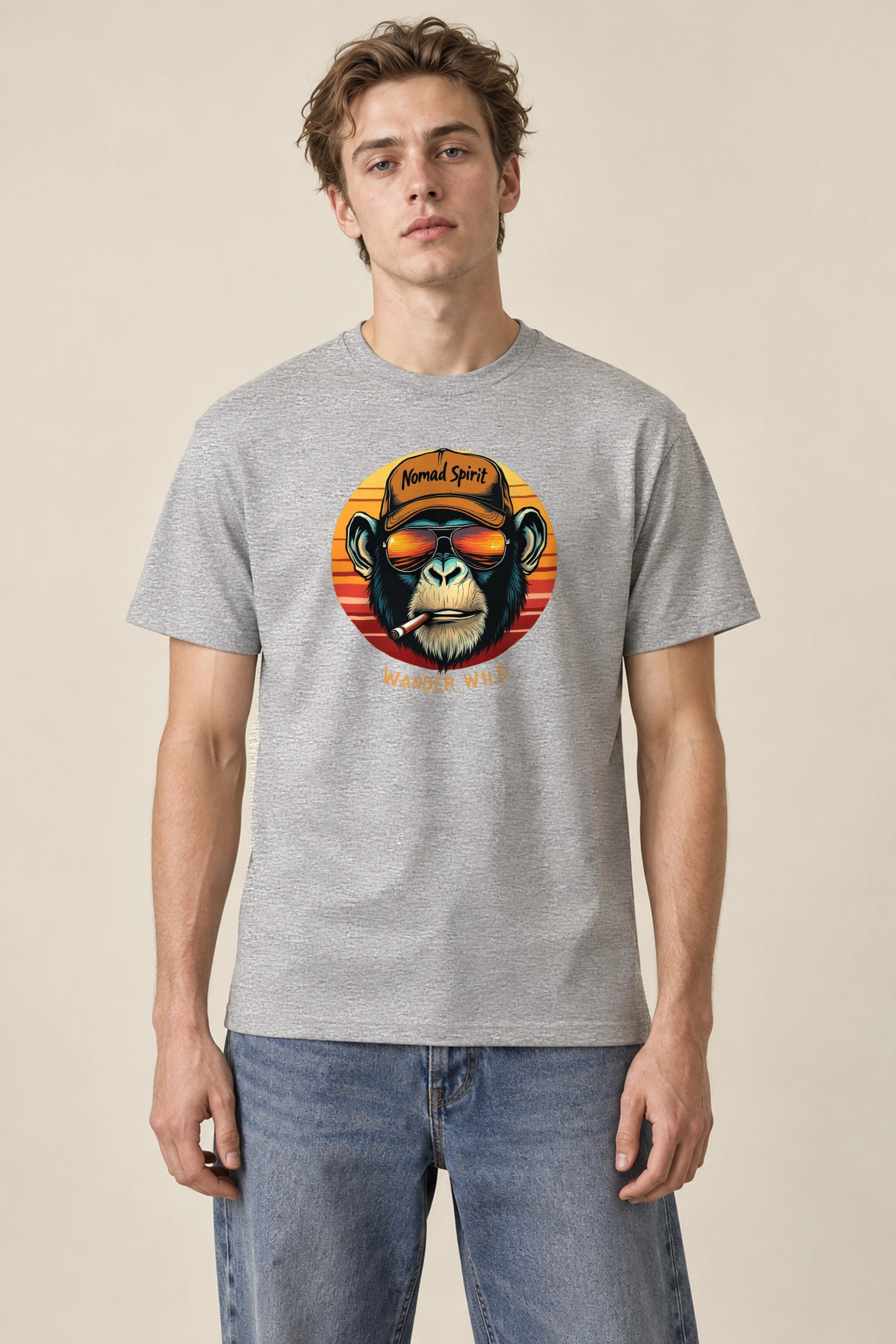 "Nomad Spirit" Heavyweight Unisex Crewneck T-shirt