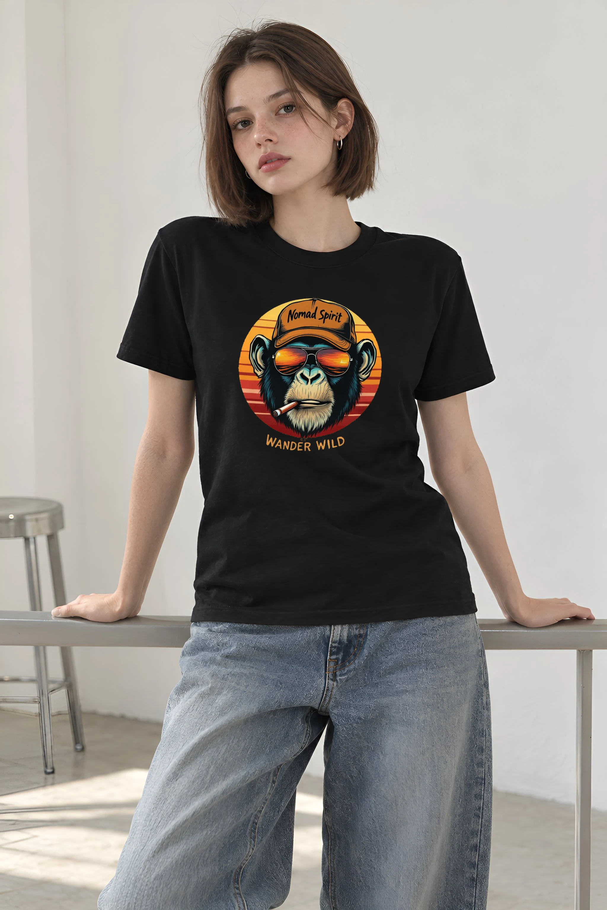 "Nomad Spirit" Heavyweight Unisex Crewneck T-shirt