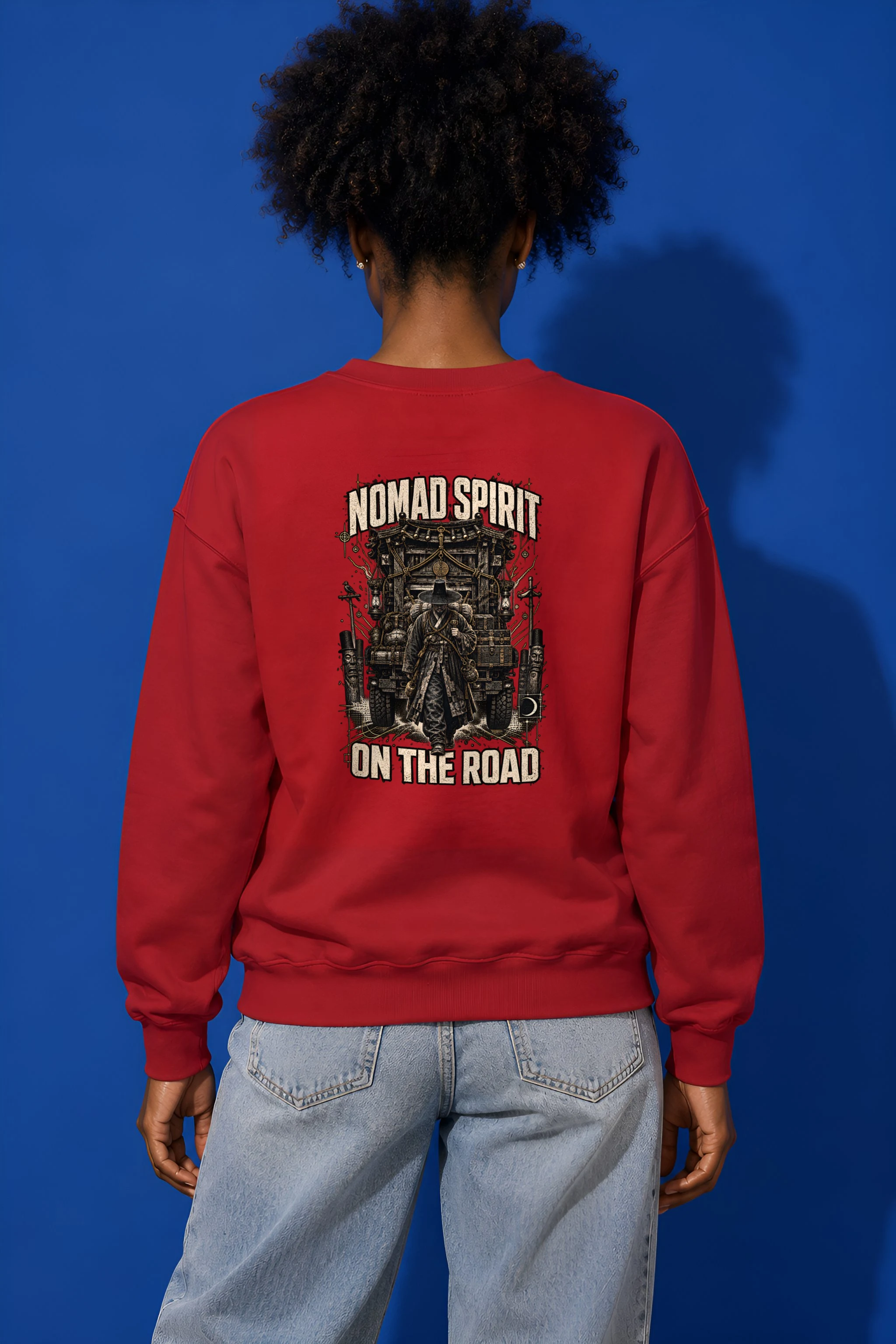"Nomad Spirit On The Road" 1 Crewneck Sweatshirt