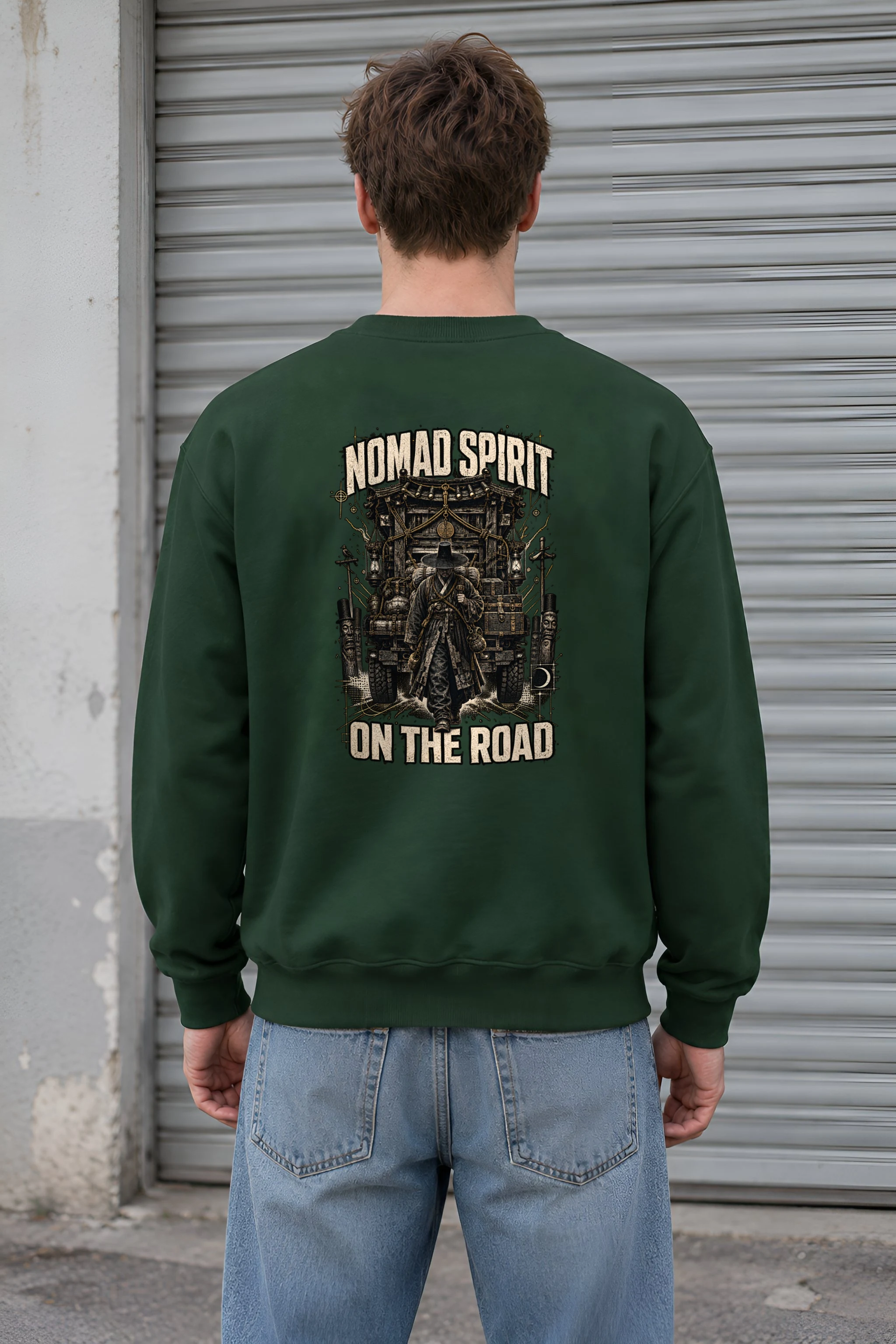 "Nomad Spirit On The Road" 1 Crewneck Sweatshirt