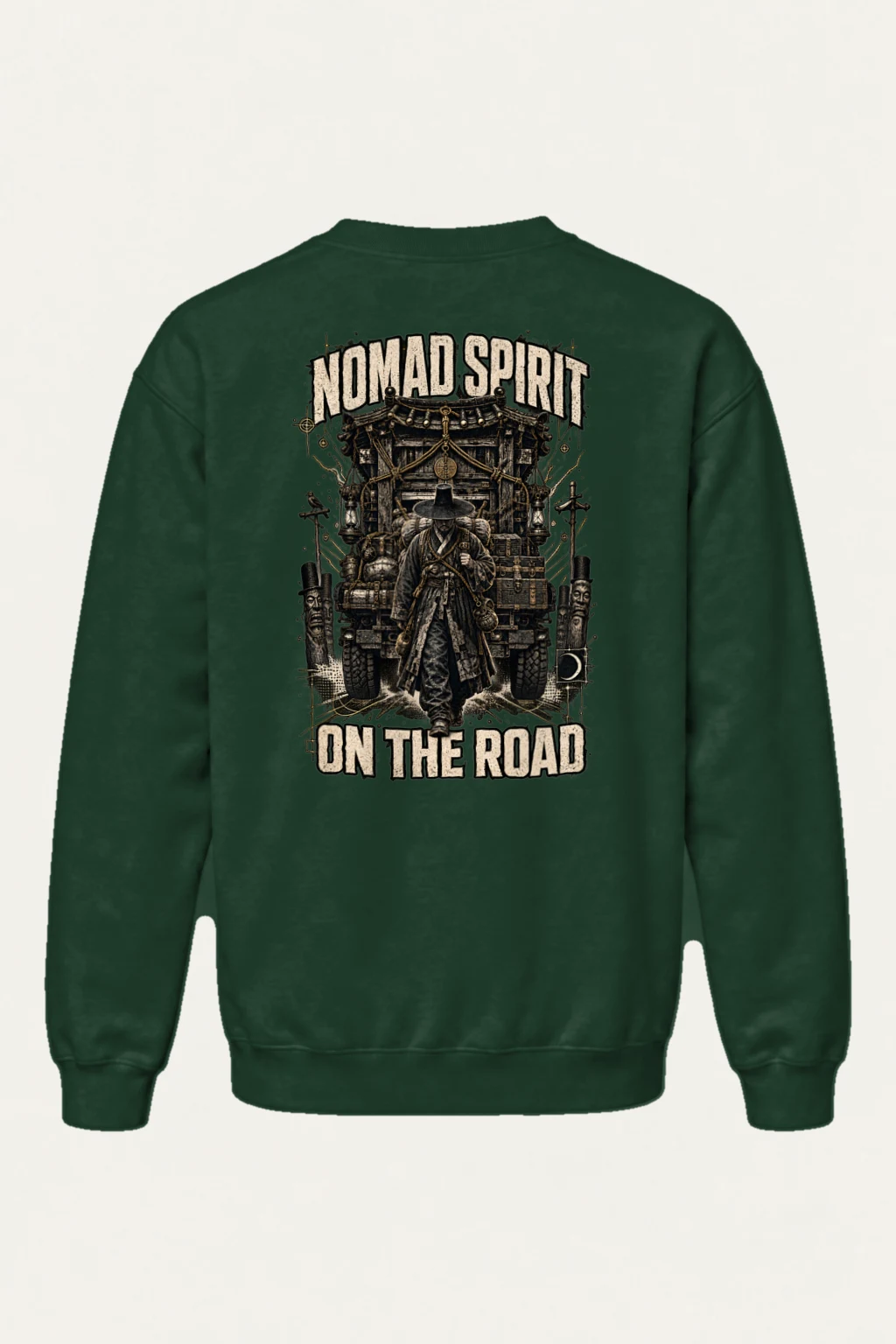 "Nomad Spirit On The Road" Heavy Blend Unisex Crewneck Sweatshirt | Gildan 18000