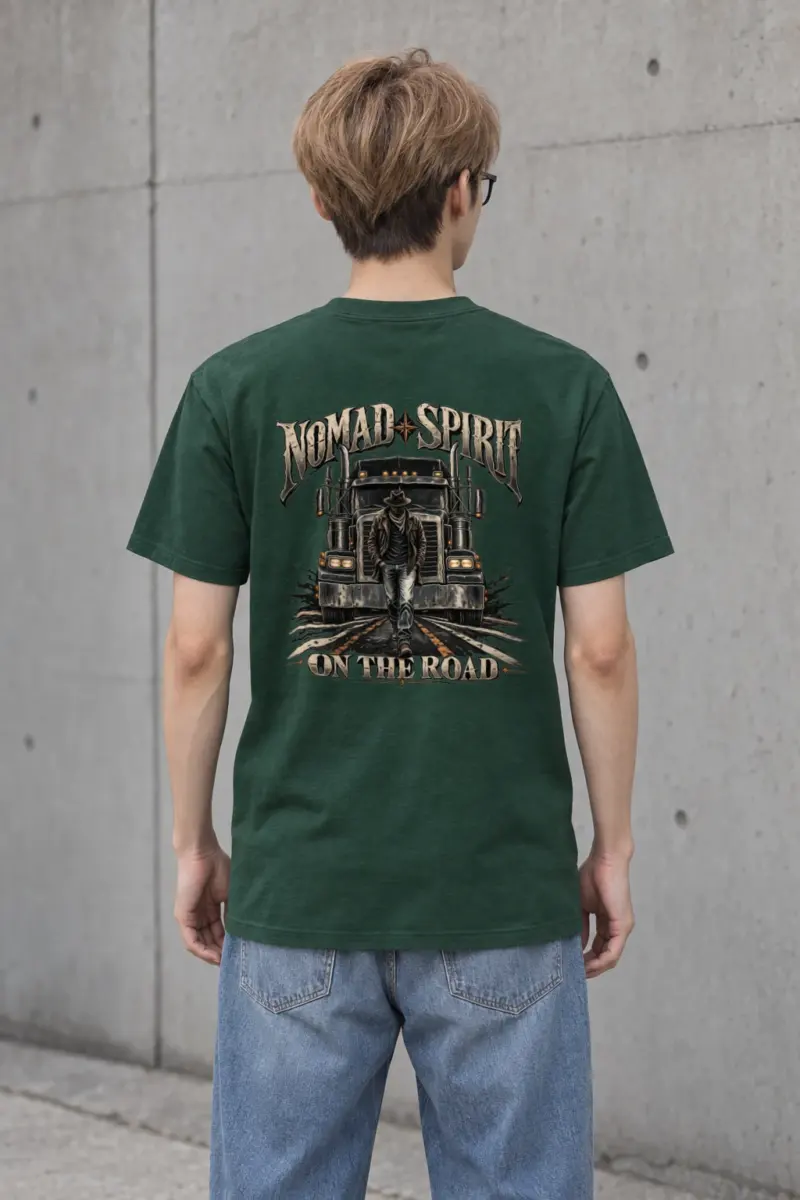 "Nomad Spirit On The Road" Heavyweight Unisex Crewneck T-shirt
