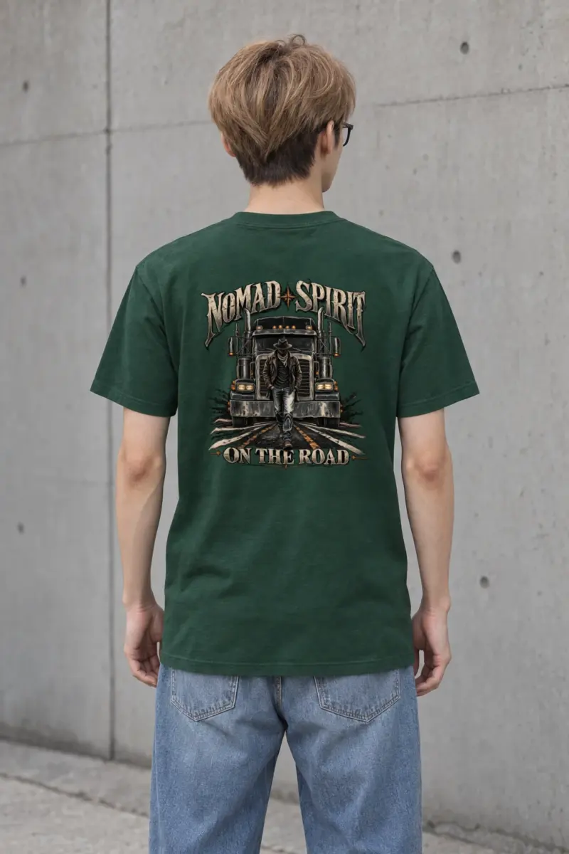 "Nomad Spirit On The Road" Heavyweight Unisex Crewneck T-shirt