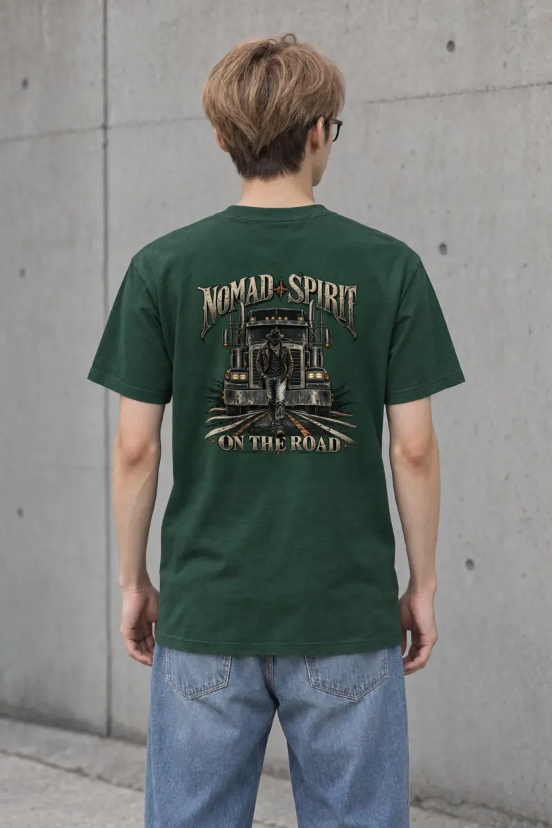 "Nomad Spirit On The Road" Heavyweight Unisex Crewneck T-shirt