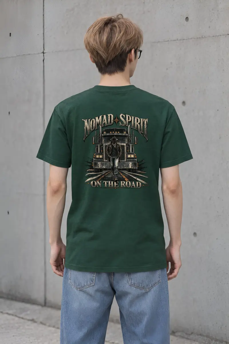 "Nomad Spirit On The Road" Heavyweight Unisex Crewneck T-shirt
