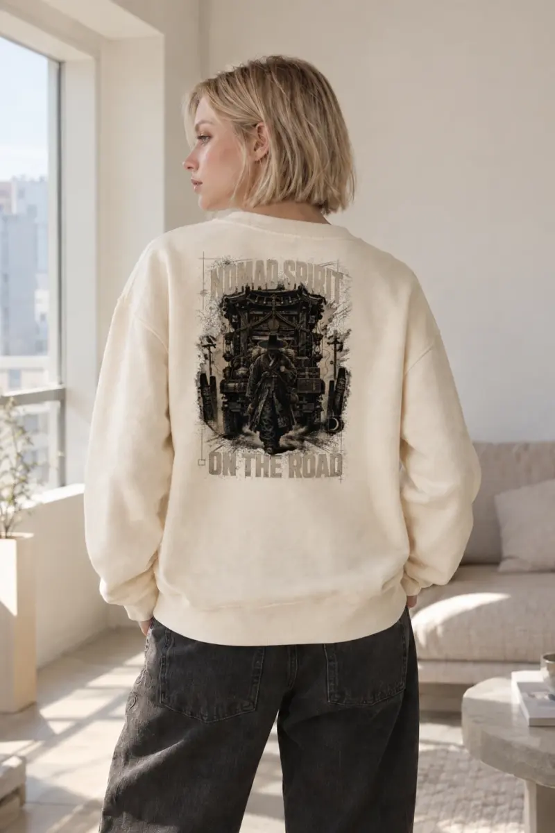 "Nomad Spirit" Unisex Sponge Fleece Crewneck Sweatshirt | Bella + Canvas 3901