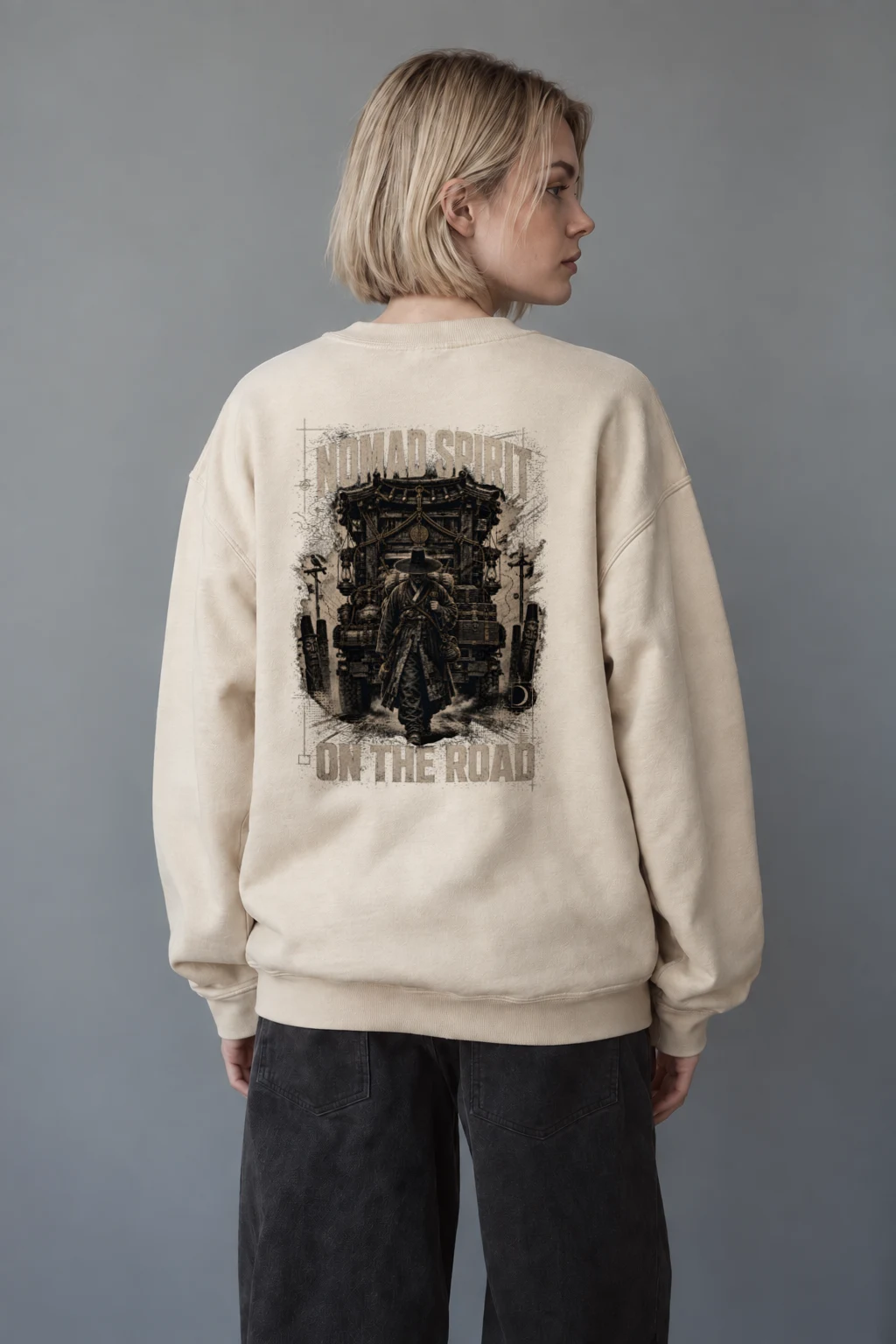 "Nomad Spirit" Unisex Sponge Fleece Crewneck Sweatshirt | Bella + Canvas 3901