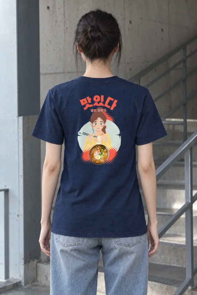 "Noodle Bowl Portrait" Heavyweight Unisex Crewneck T-shirt