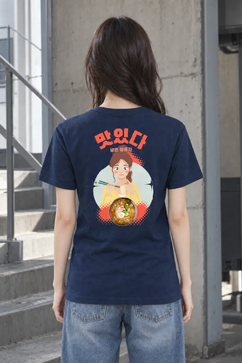 "Noodle Bowl Portrait" Heavyweight Unisex Crewneck T-shirt | Gildan 5000