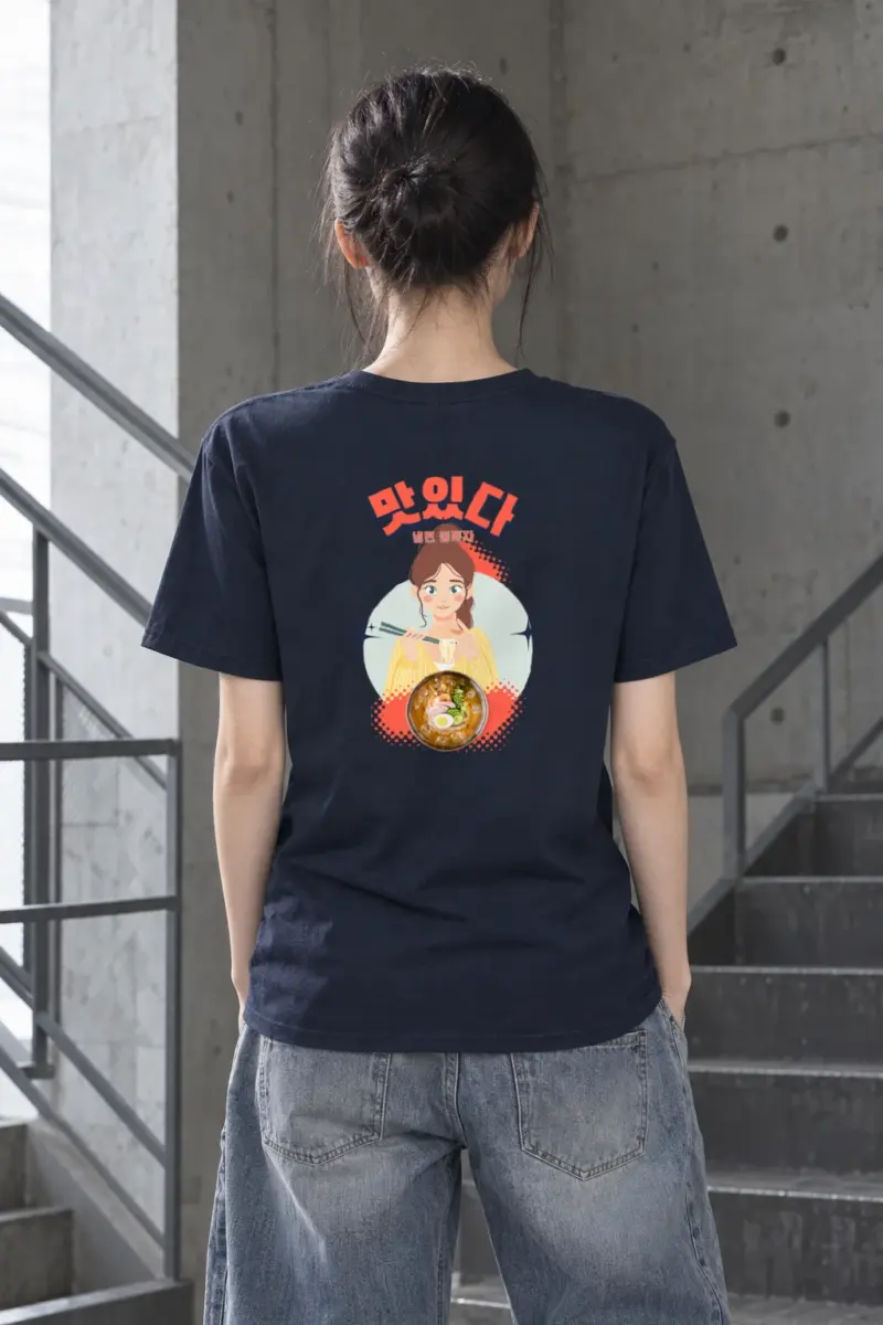 "Noodle Bowl Portrait" Heavyweight Unisex Crewneck T-shirt