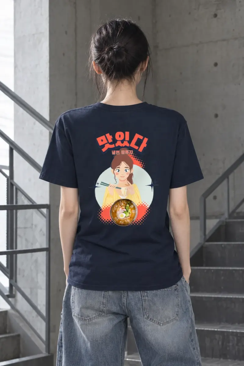 "Noodle Bowl Portrait" Heavyweight Unisex Crewneck T-shirt