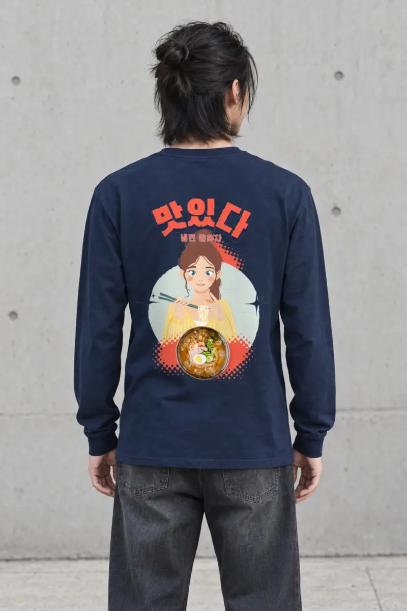 "Noodle Bowl Portrait" Unisex Longsleeve T-shirt