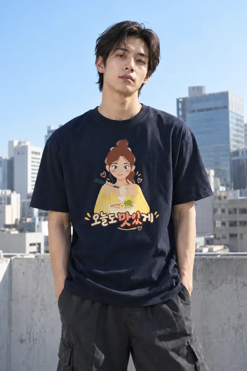 "Noodle Break" Heavyweight Unisex Crewneck T-shirt | Gildan 5000