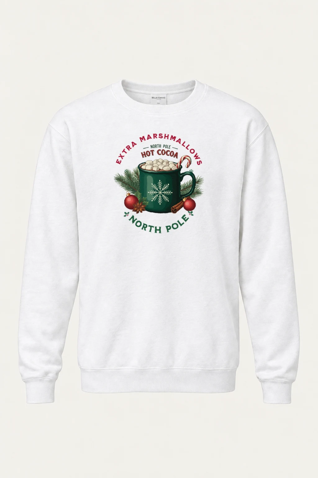 "North Pole Hot Cocoa" Heavy Blend Unisex Crewneck Sweatshirt | Gildan 18000