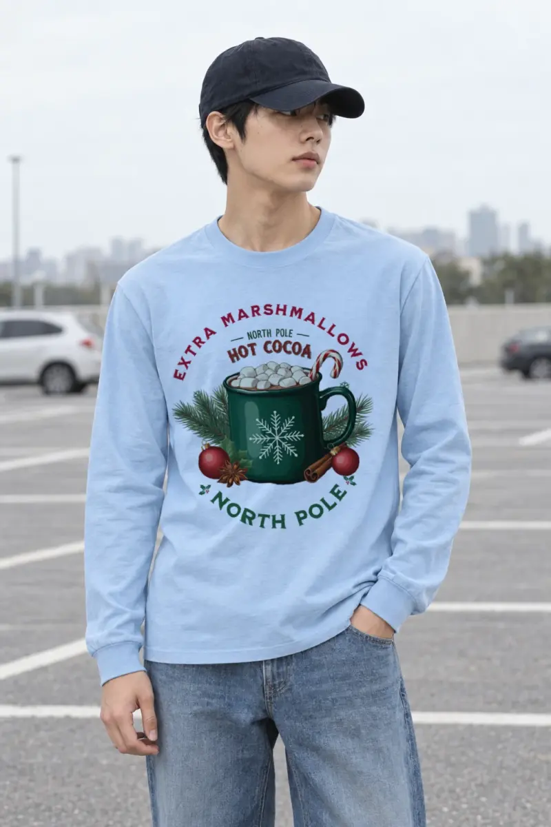 "North Pole Hot Cocoa" Unisex Longsleeve T-shirt | Gildan 2400