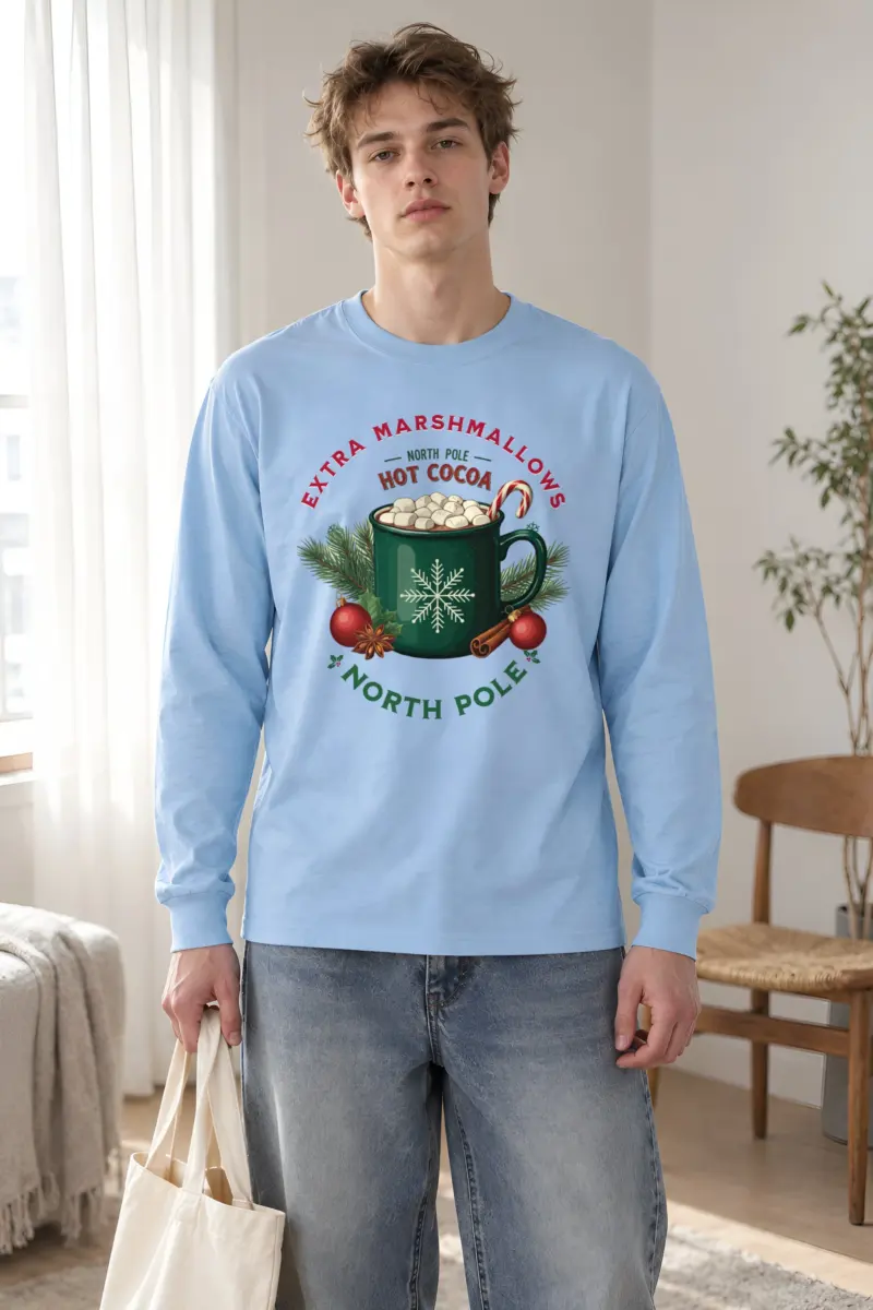 "North Pole Hot Cocoa" Unisex Longsleeve T-shirt