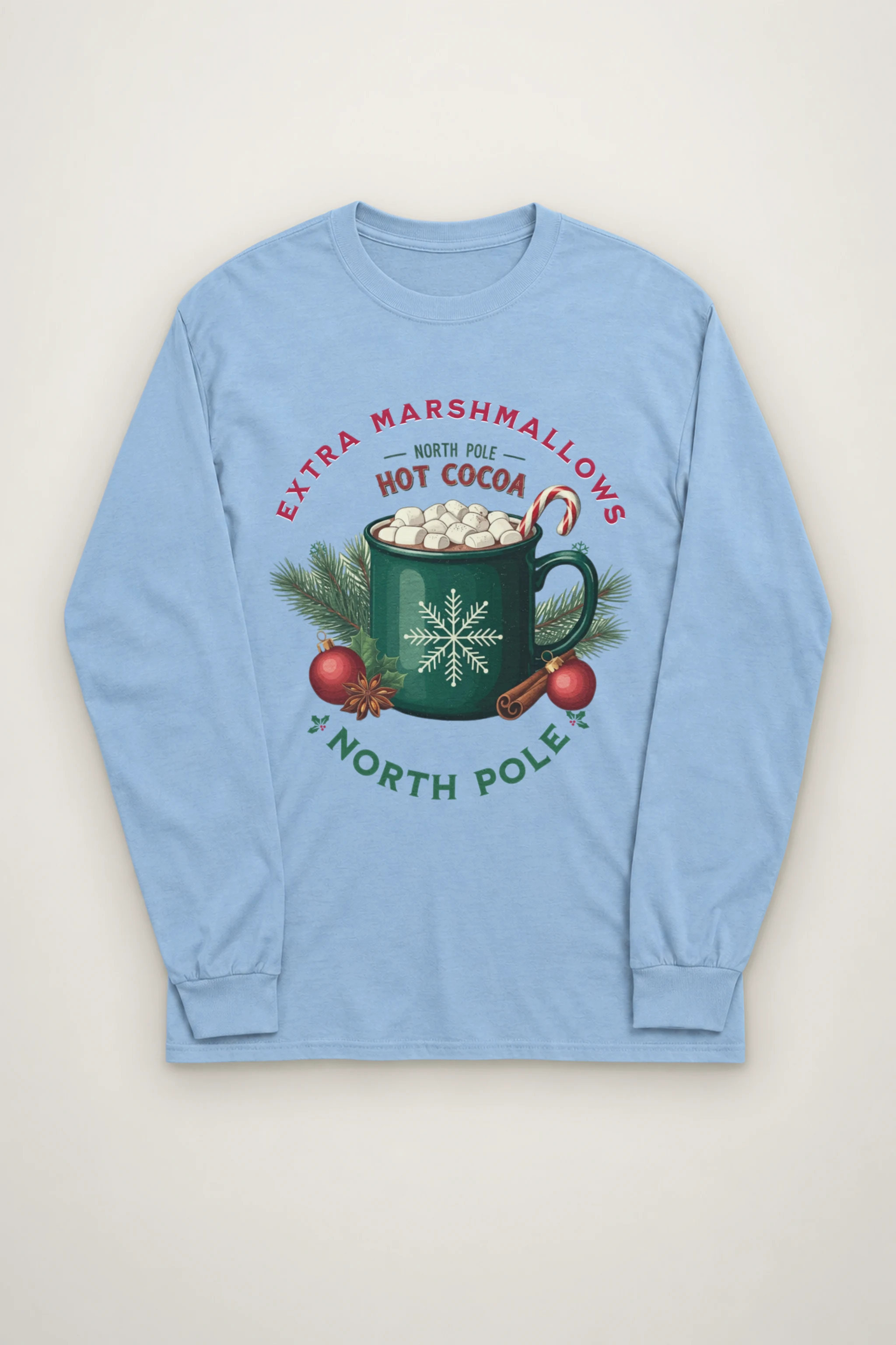 "North Pole Hot Cocoa" Unisex Longsleeve T-shirt