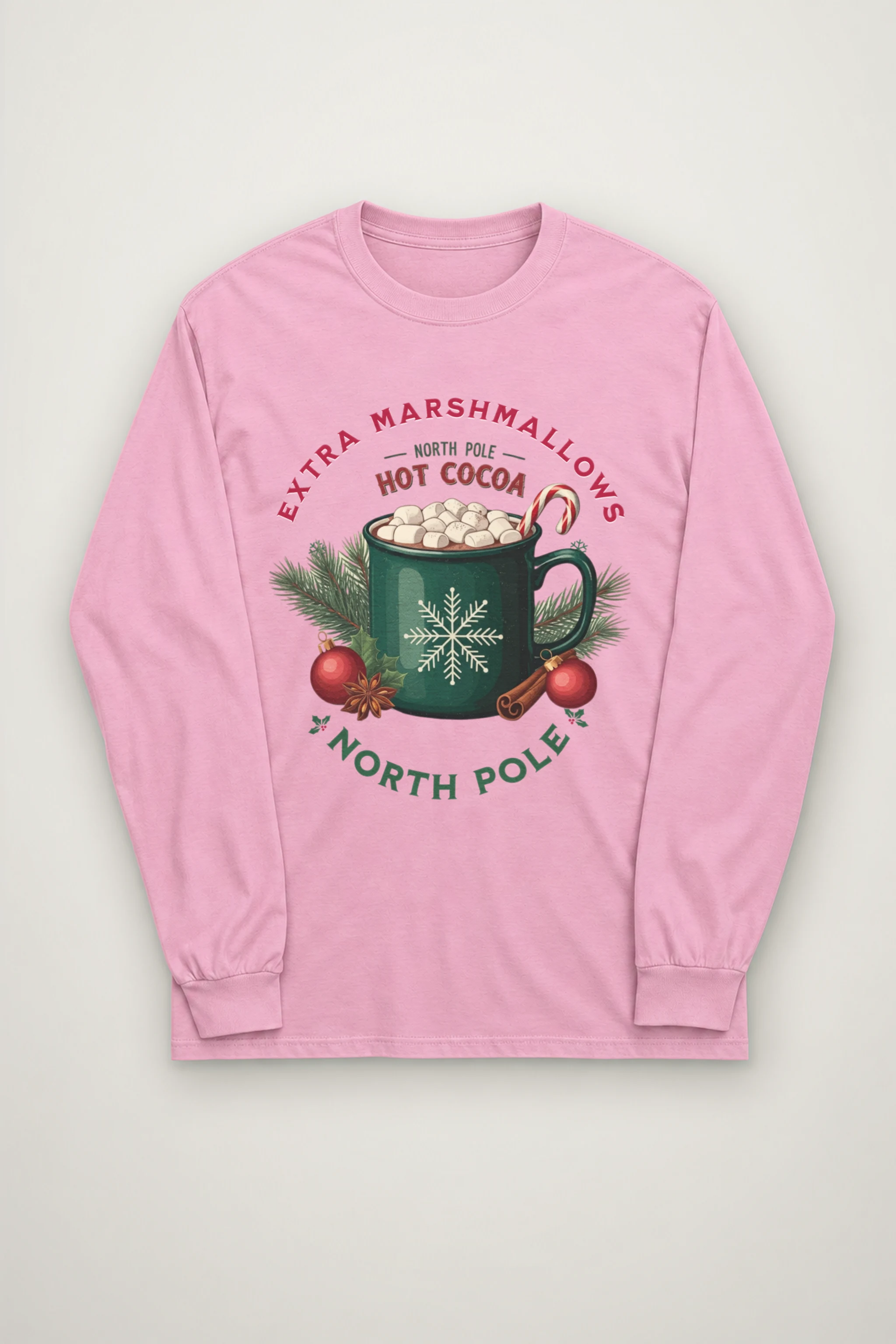 "North Pole Hot Cocoa" Unisex Longsleeve T-shirt