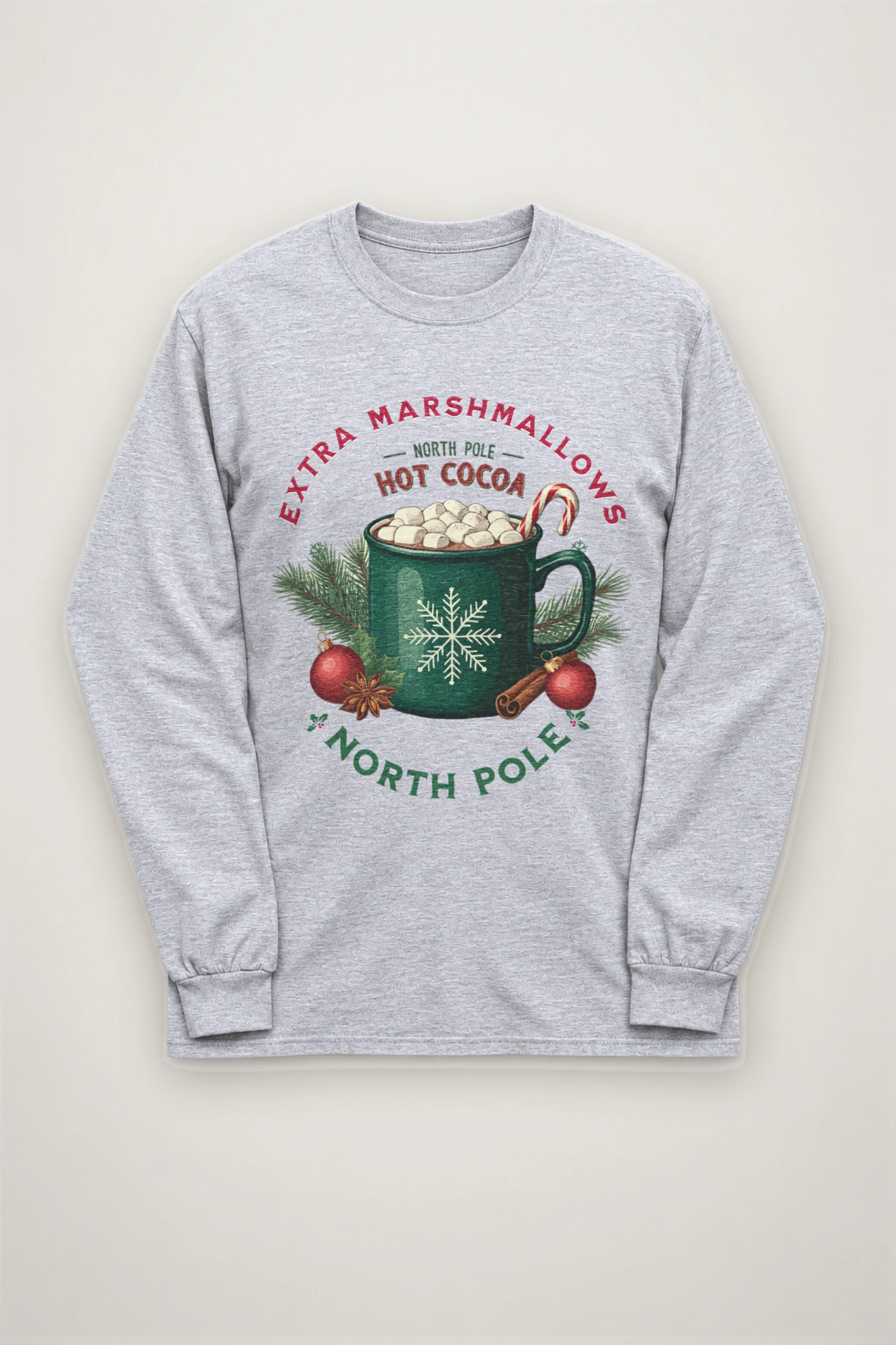 "North Pole Hot Cocoa" Unisex Longsleeve T-shirt