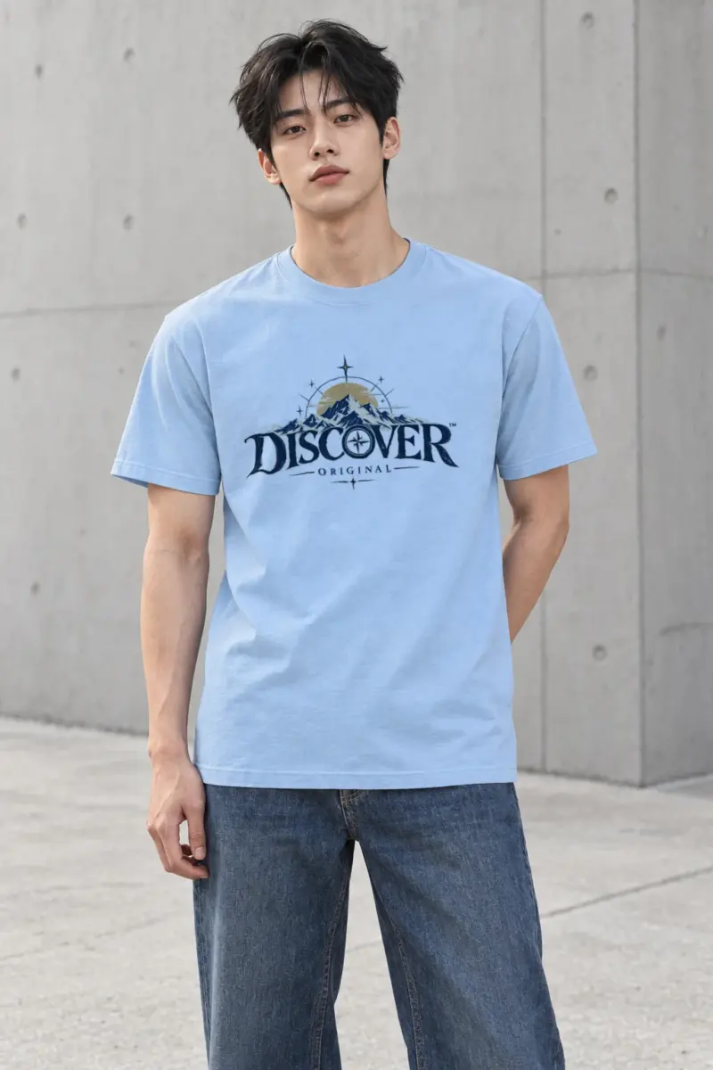 "Northbound Compass" Heavyweight Unisex Crewneck T-shirt | Gildan 5000