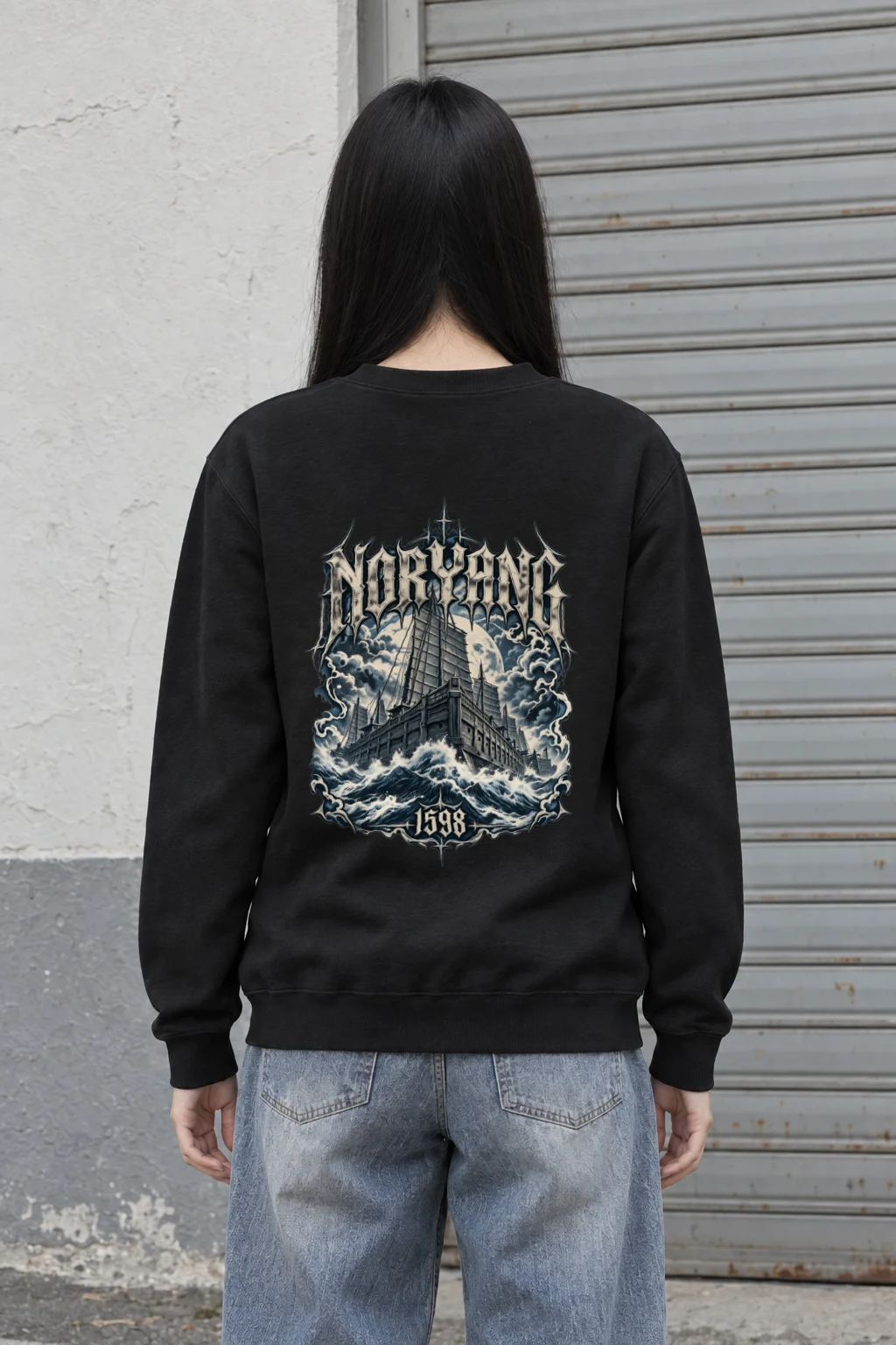 "Noryang 1598" Heavy Blend Unisex Crewneck Sweatshirt