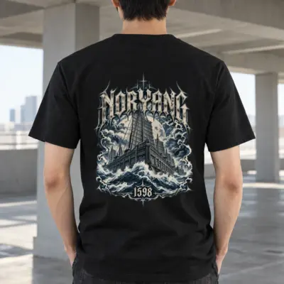 "Noryang 1598" Heavyweight Unisex Crewneck T-shirt