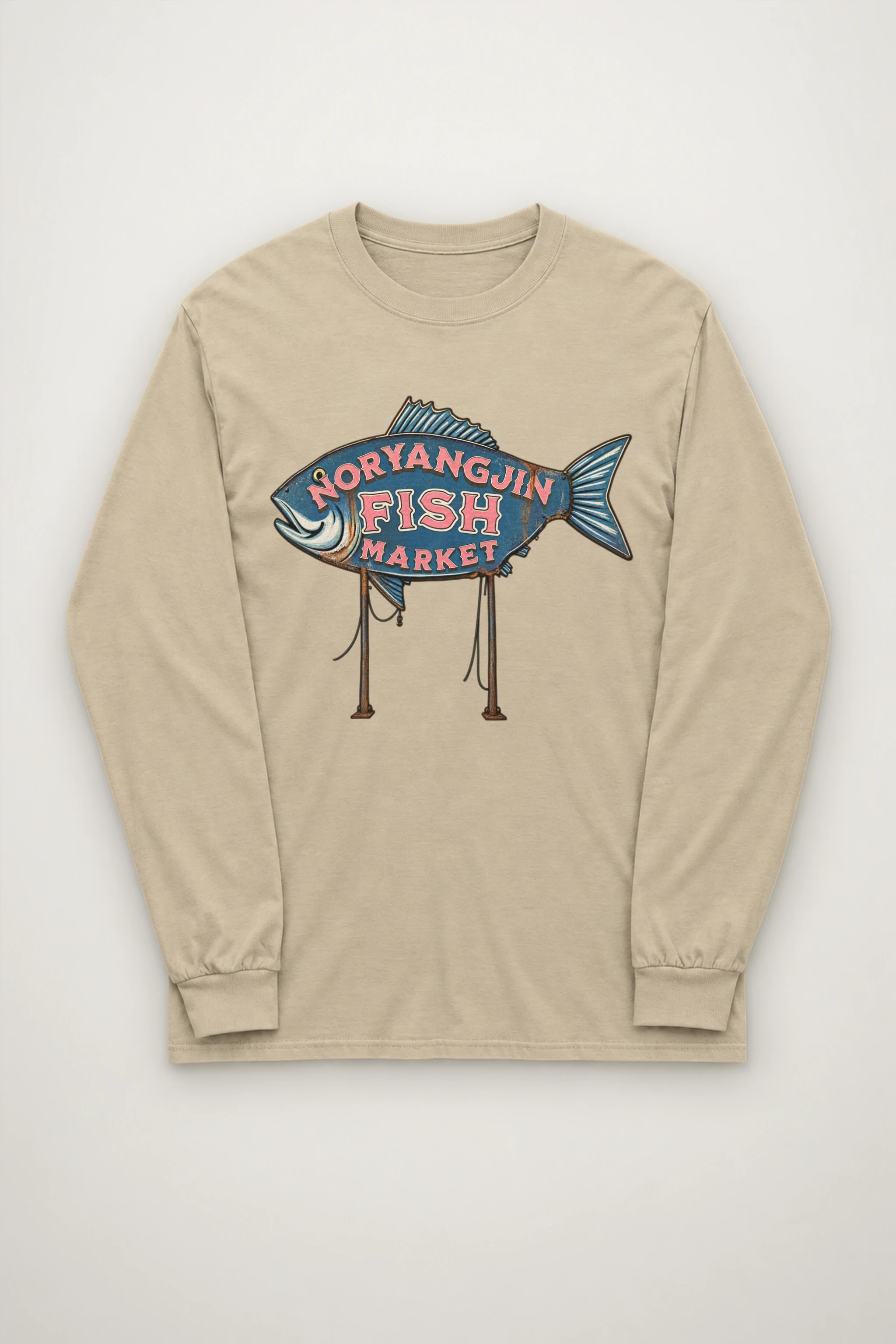 "Noryangjin Fish Market" Unisex Longsleeve T-shirt