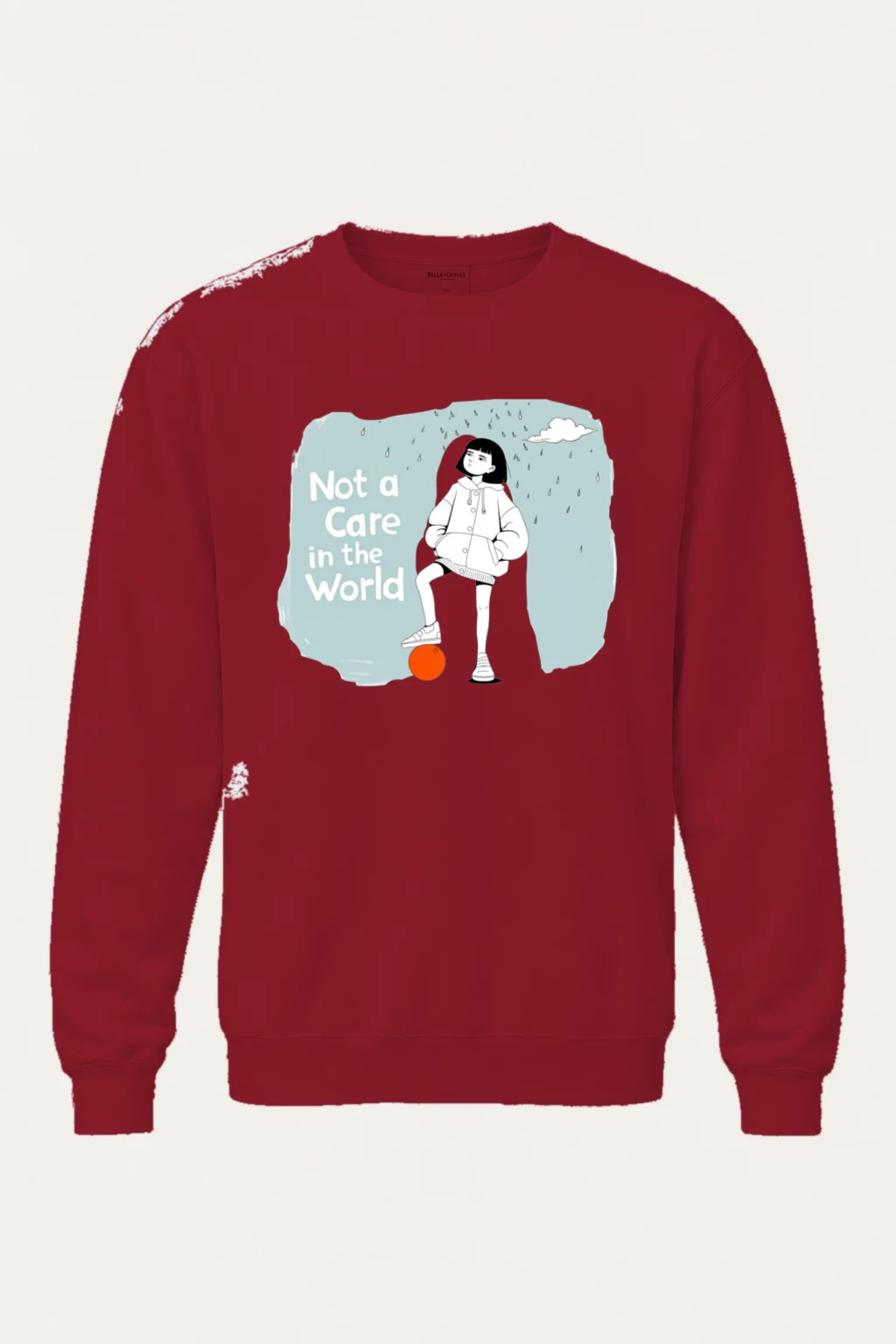 "Not a Care" Heavy Blend Unisex Crewneck Sweatshirt | Gildan 18000