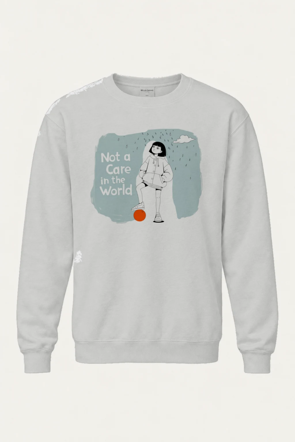 "Not a Care" Heavy Blend Unisex Crewneck Sweatshirt | Gildan 18000