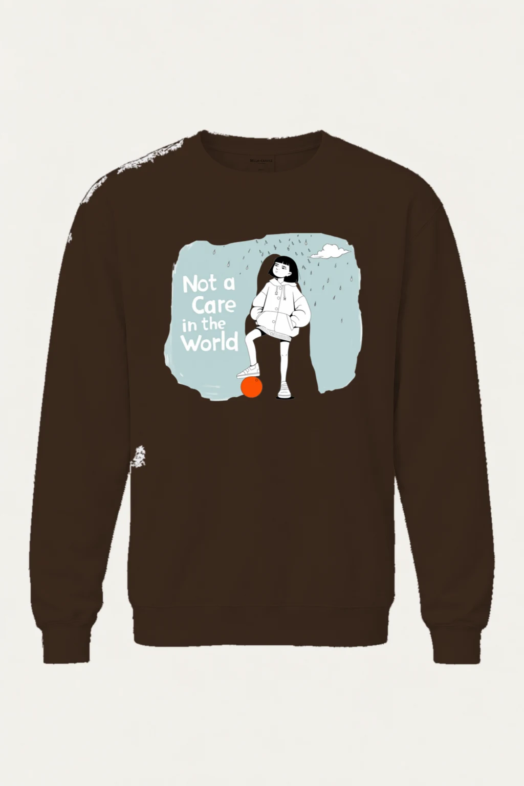"Not a Care" Heavy Blend Unisex Crewneck Sweatshirt | Gildan 18000