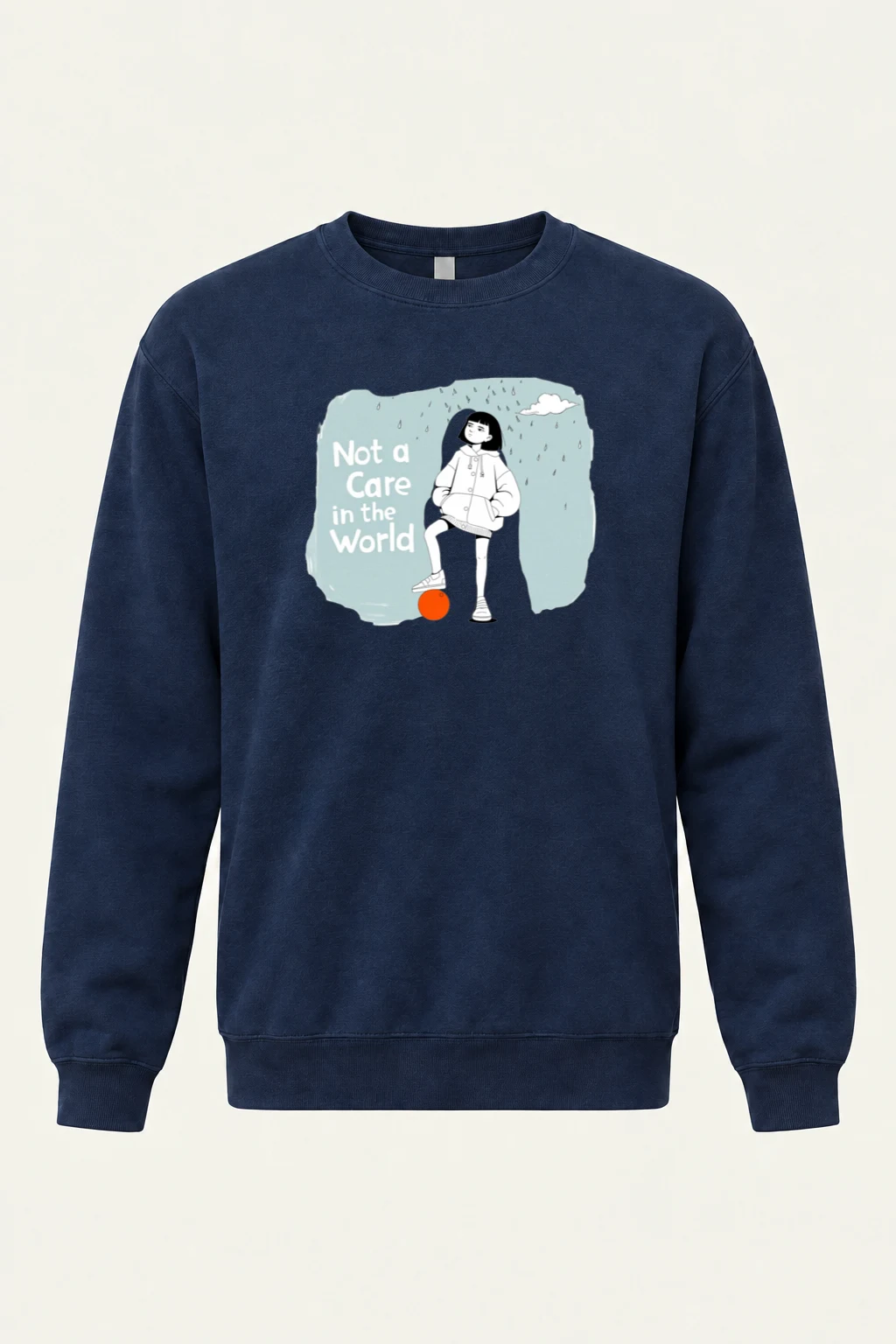 "Not a Care" Heavy Blend Unisex Crewneck Sweatshirt | Gildan 18000