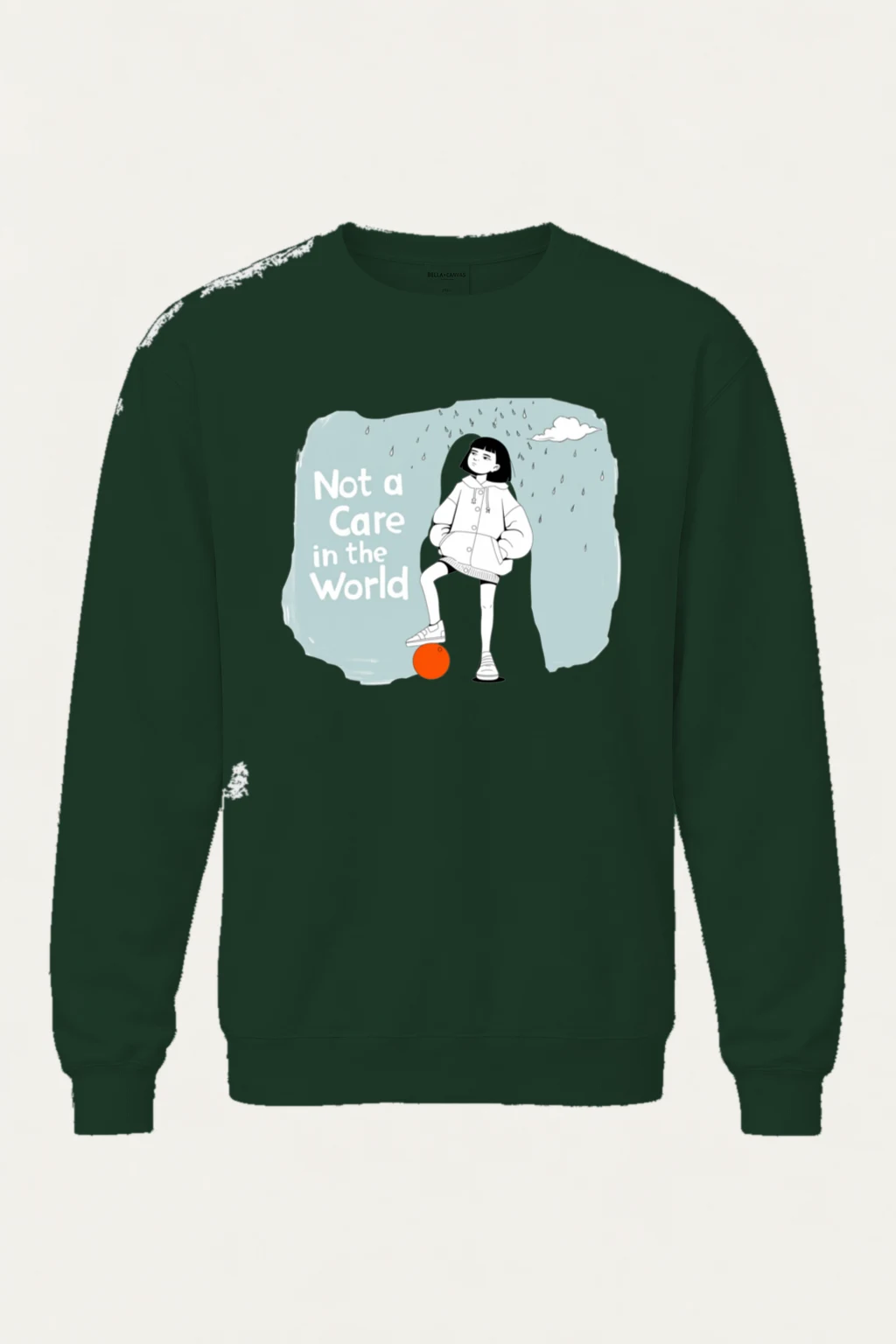 "Not a Care" Heavy Blend Unisex Crewneck Sweatshirt | Gildan 18000