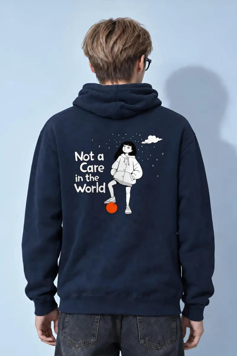 "Not a Care" Heavy Blend Unisex Pullover Hoodie