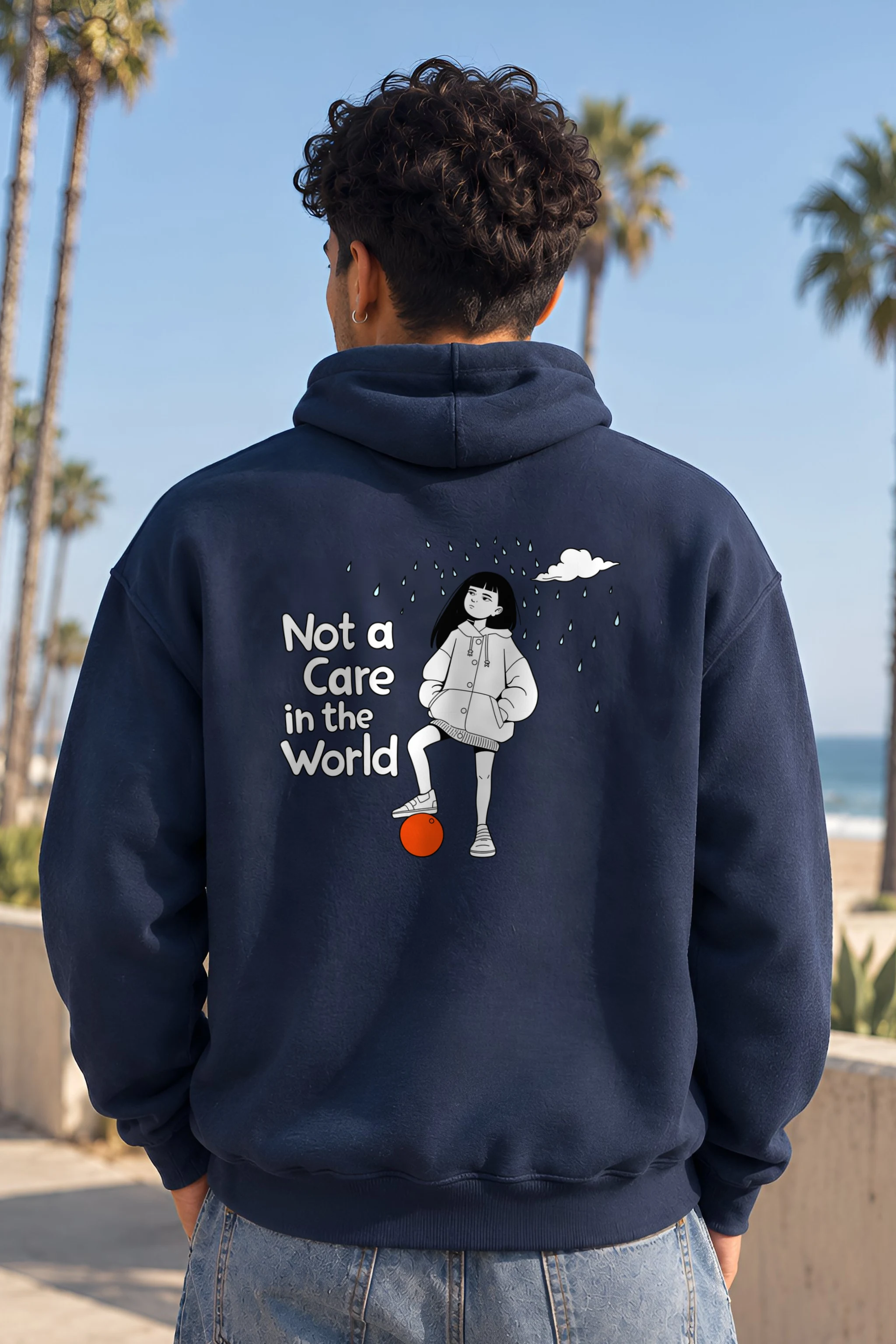 "Not a Care" 1 Pullover Hoodie