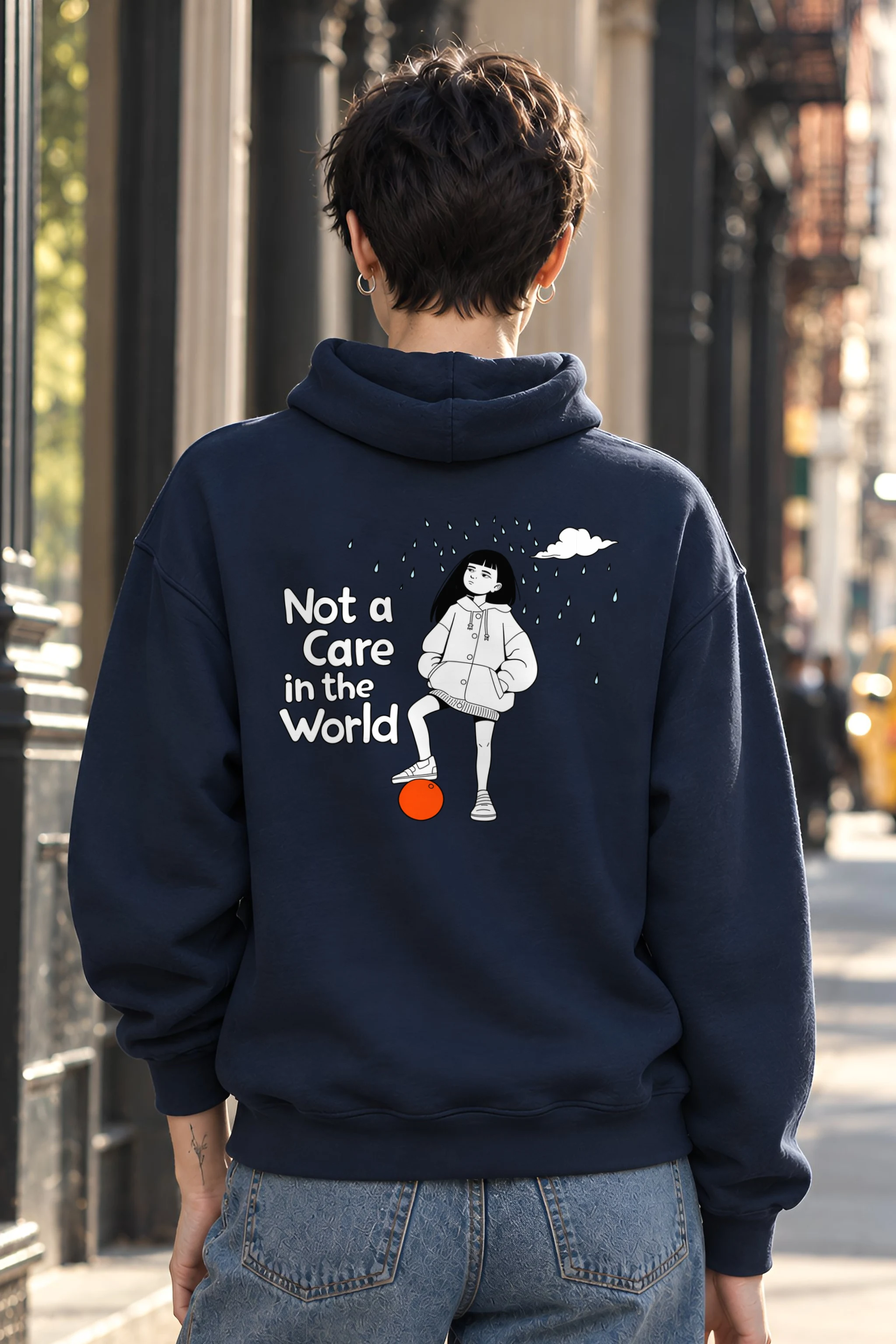 "Not a Care" 1 Pullover Hoodie