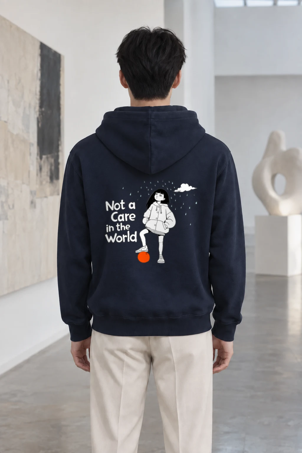 "Not a Care" Heavy Blend Unisex Pullover Hoodie | Gildan 18500
