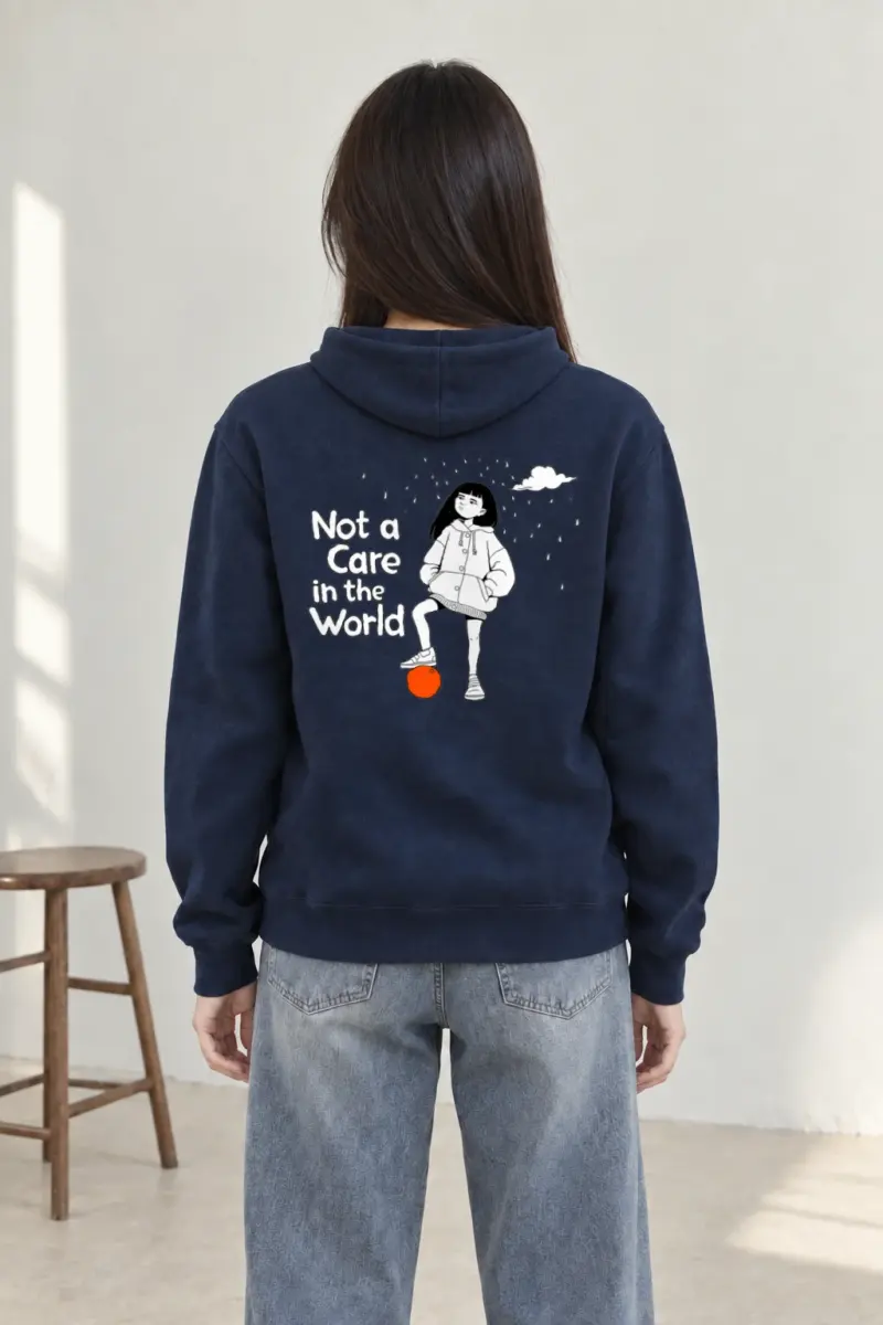 "Not a Care" Heavy Blend Unisex Pullover Hoodie