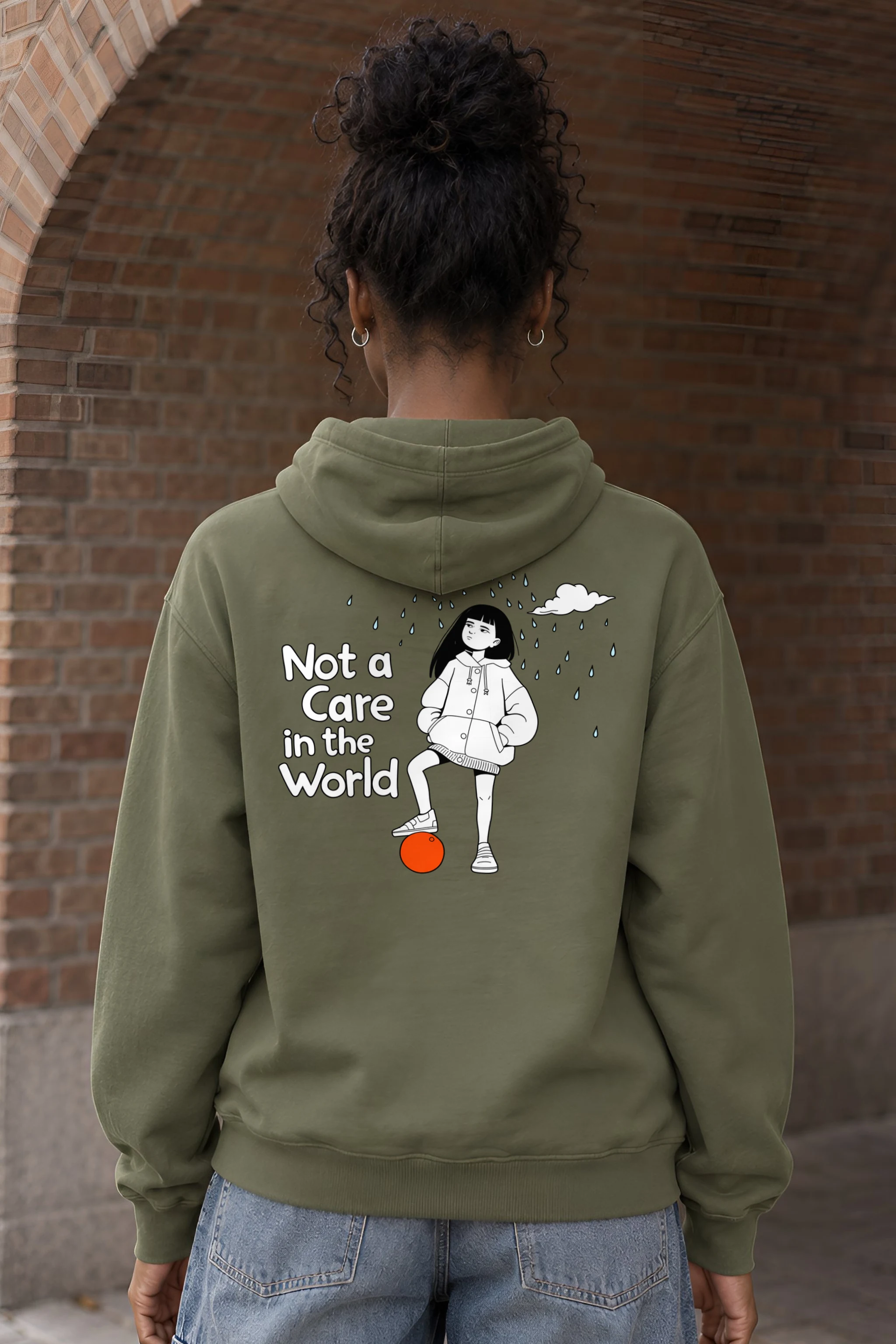 "Not a Care" 1 Pullover Hoodie