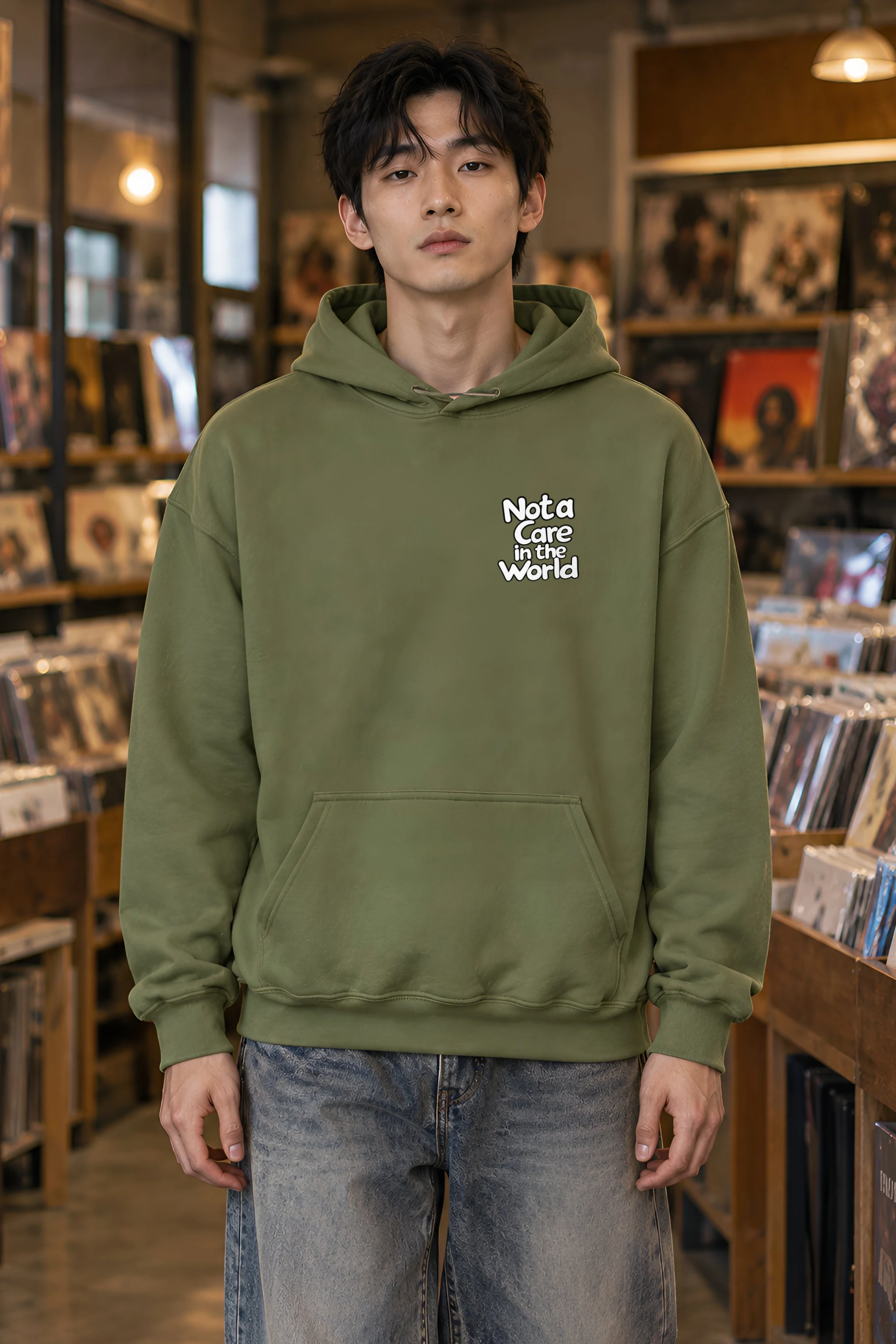 "Not a Care" 1 Pullover Hoodie