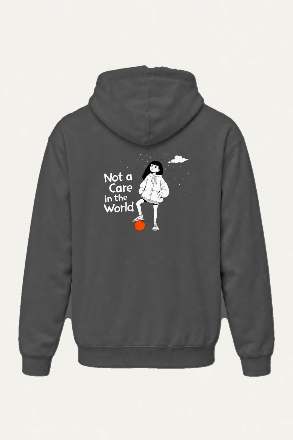 "Not a Care" Heavy Blend Unisex Pullover Hoodie | Gildan 18500