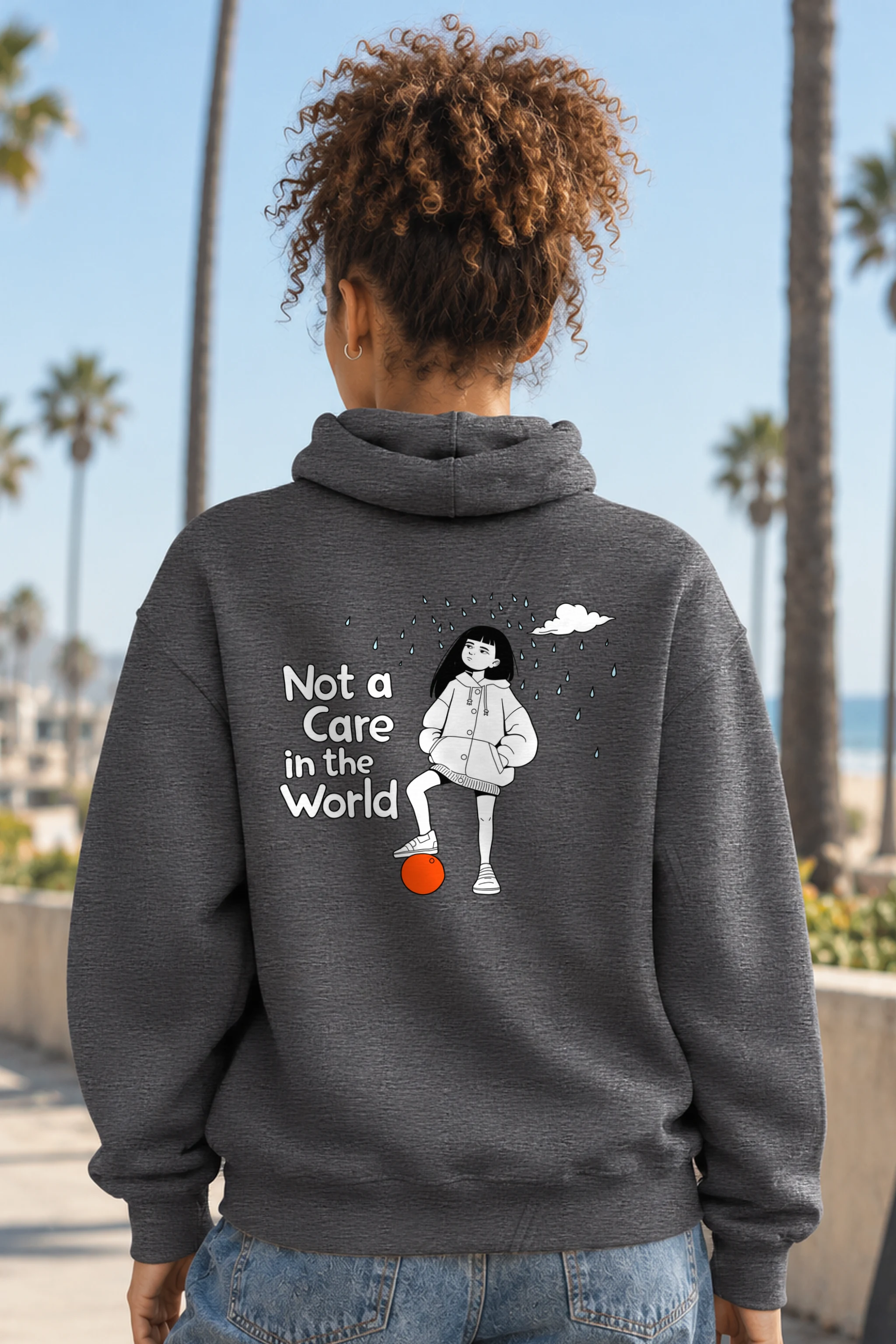 "Not a Care" 1 Pullover Hoodie